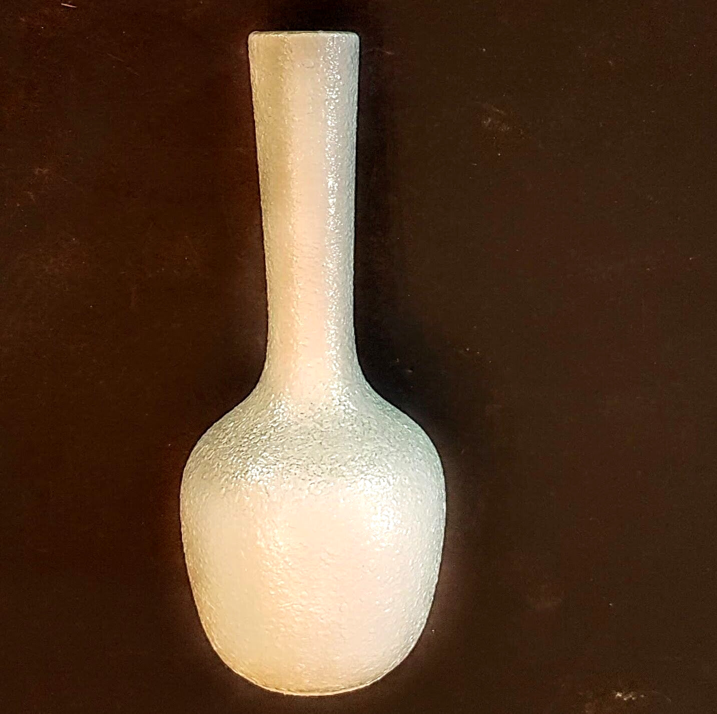 Royal Haeger Bud Vase RC-68 White Textured Green Lined Bottle MCM VTG Home Decor