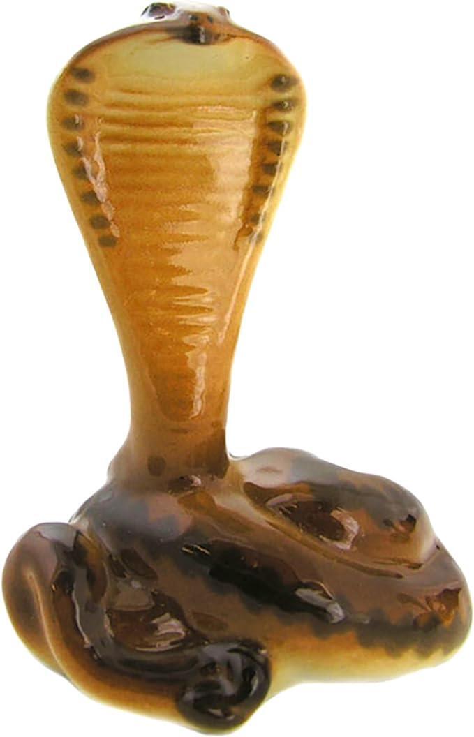 Lomonosov Porcelain Figurine Snake Coiled Cobra Collectible Home Decor 3 In