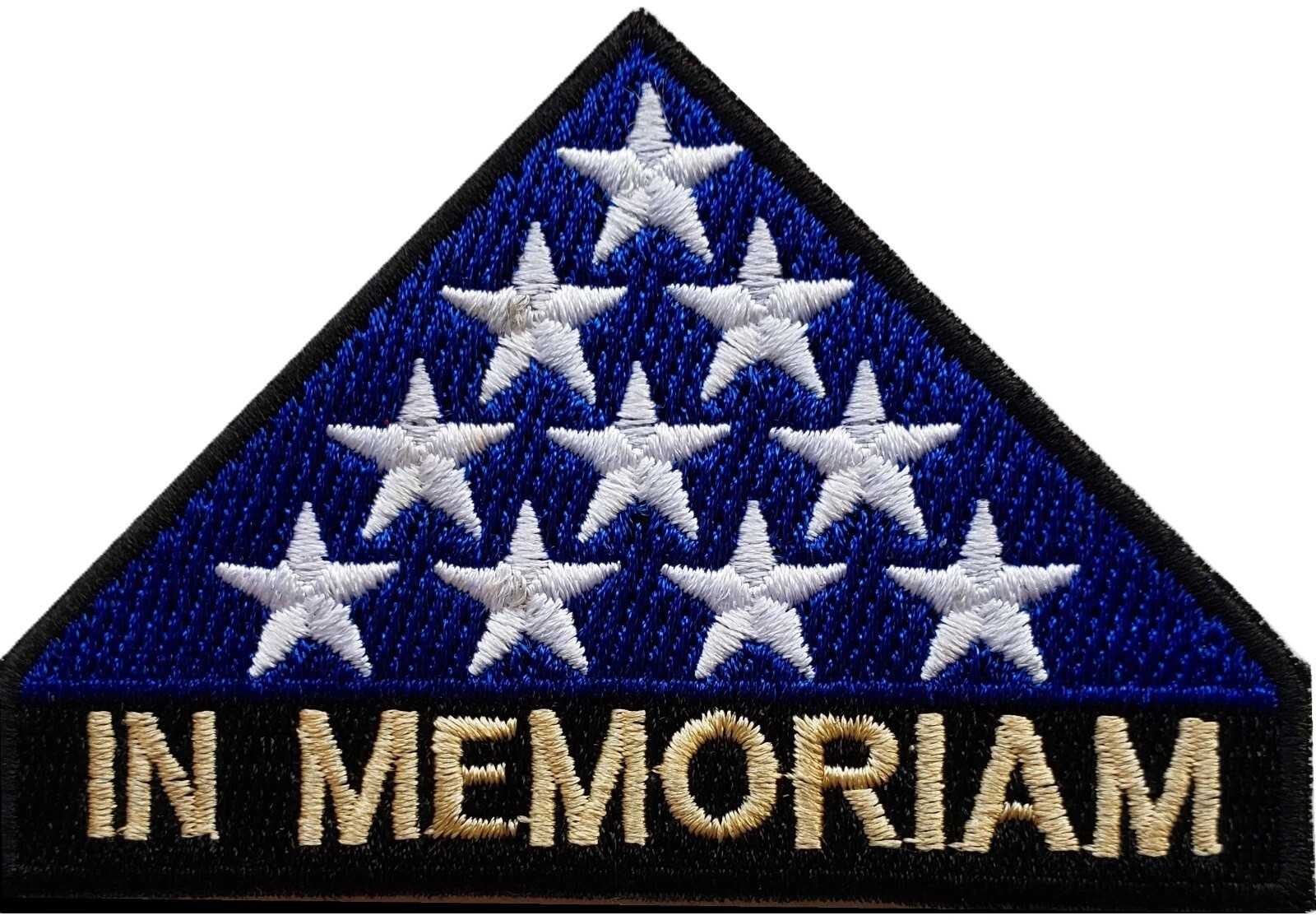 NEW IN MEMORIAM FOLDED FLAG PATCH iron-on Embroidered US Army VETERAN 3.5