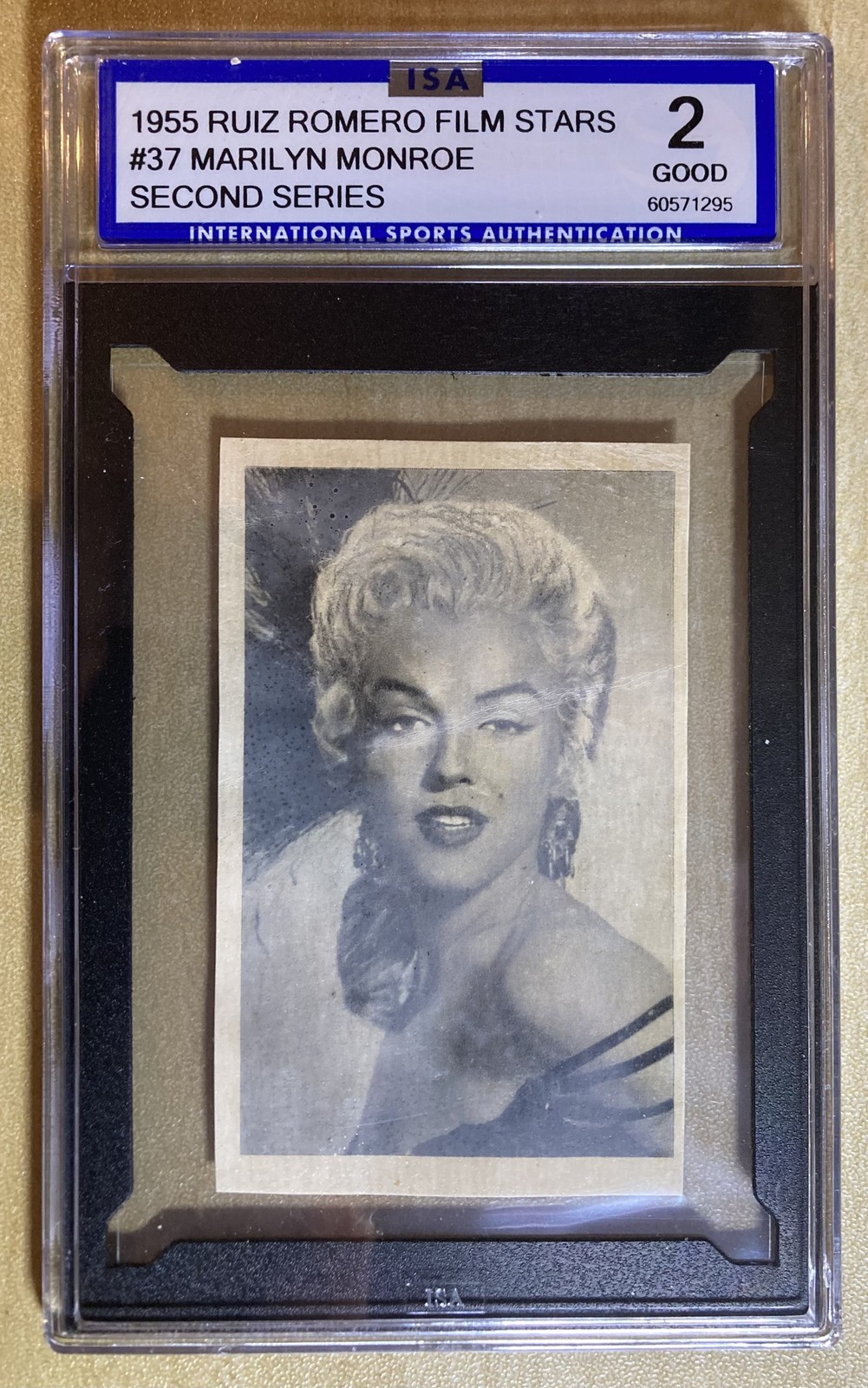 1955 Ruiz Romero Film Stars #37 Marilyn Monroe Trading Card ISA 2 Movie Pinup 1955 Ruiz Romero Film Stars #37 Marilyn Monroe Trading Card ISA 2 Movie Pinup