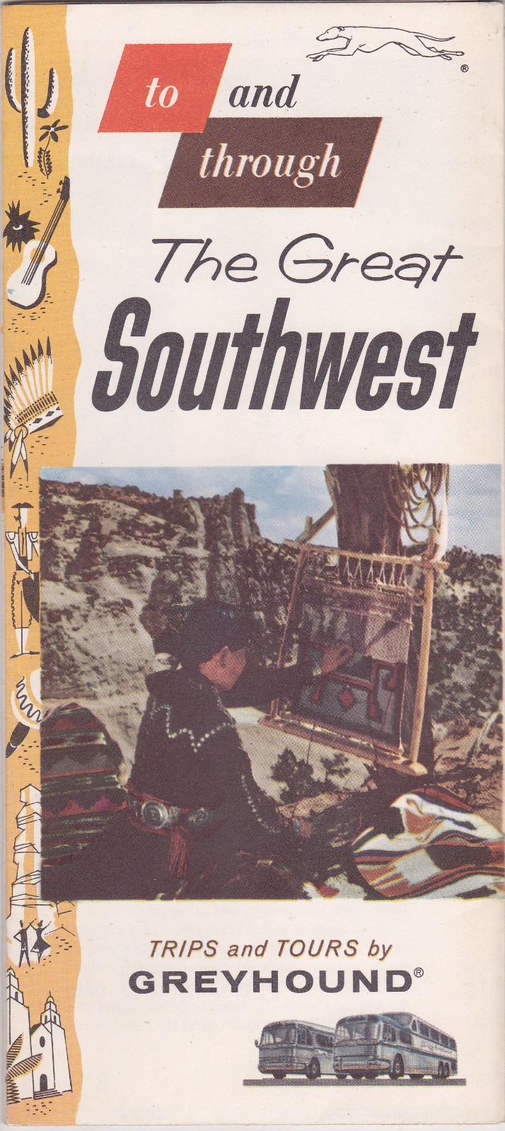 1960\'s Greyhound Bus Lines The Great Southwest Brochure