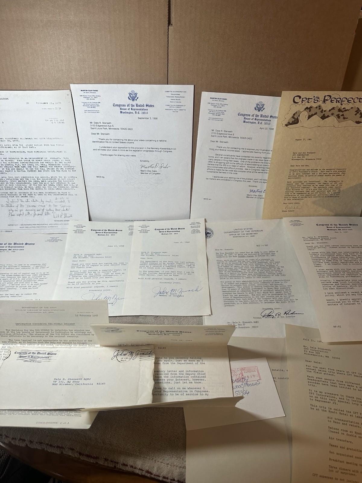 USS Pueblo Incident, 1968, Cold War Documents, Hand Signatures, VF-151 Crew