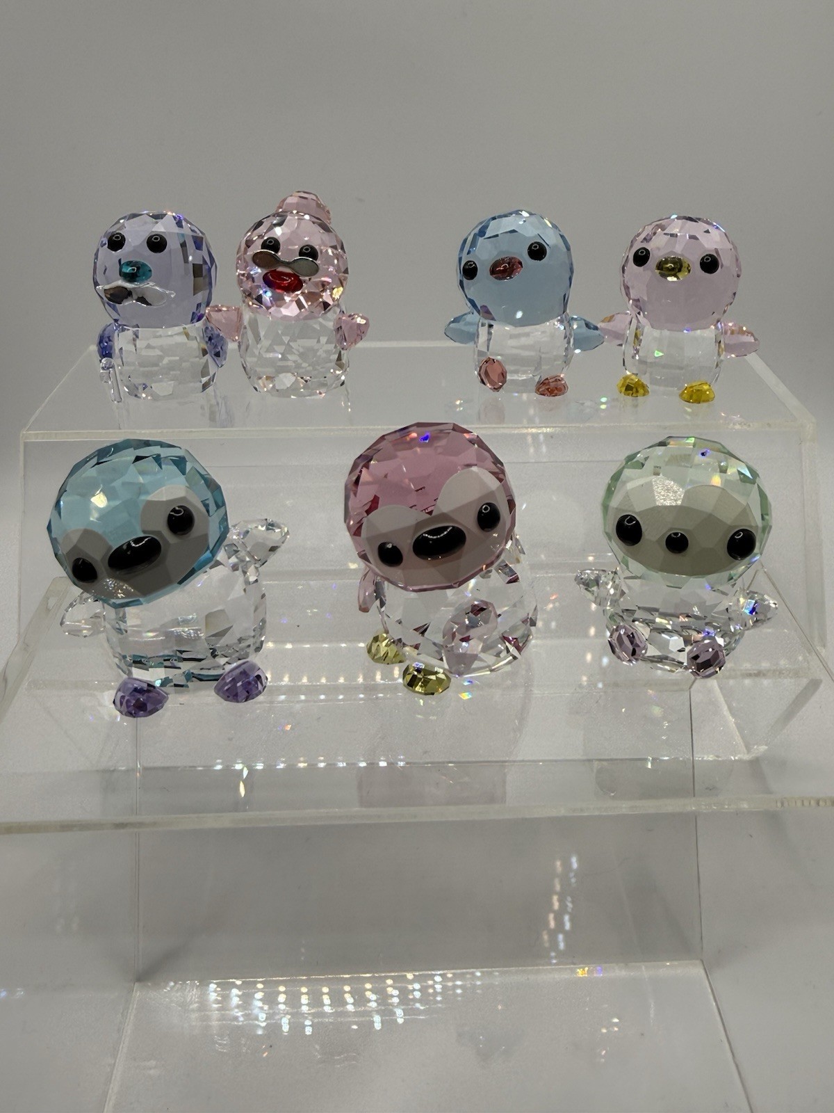 SWAROVSKI SCS PENGUIN FAMILY - COMPLETE 7 PC SET - BNIB