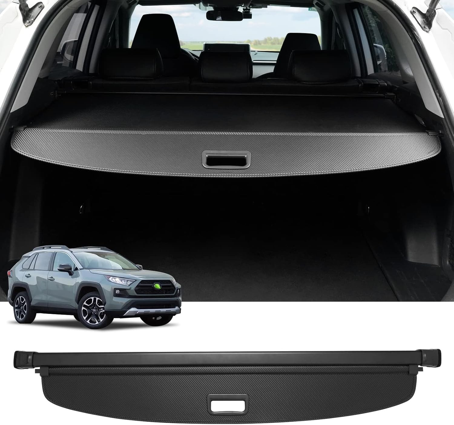 Powerty Cargo Cover for 2019-2024 2025 Toyota RAV4 Accessories Trunk Cover... 
