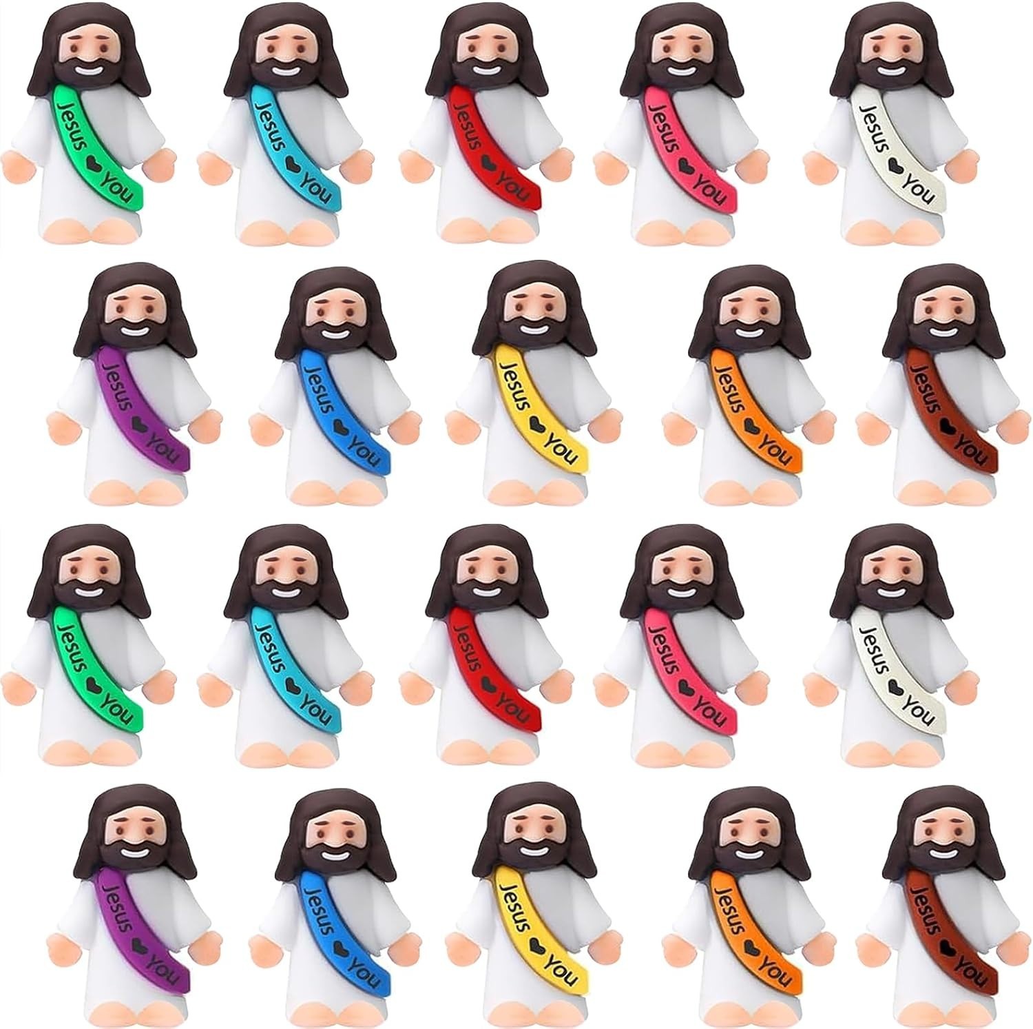 20PCS Little Jesus Figures, Mini Jesus Figurines in Bulk, Multicolor Tiny Jes... 20PCS Little Jesus Figures, Mini Jesus Figurines in Bulk, Multicolor Tiny Jes...
