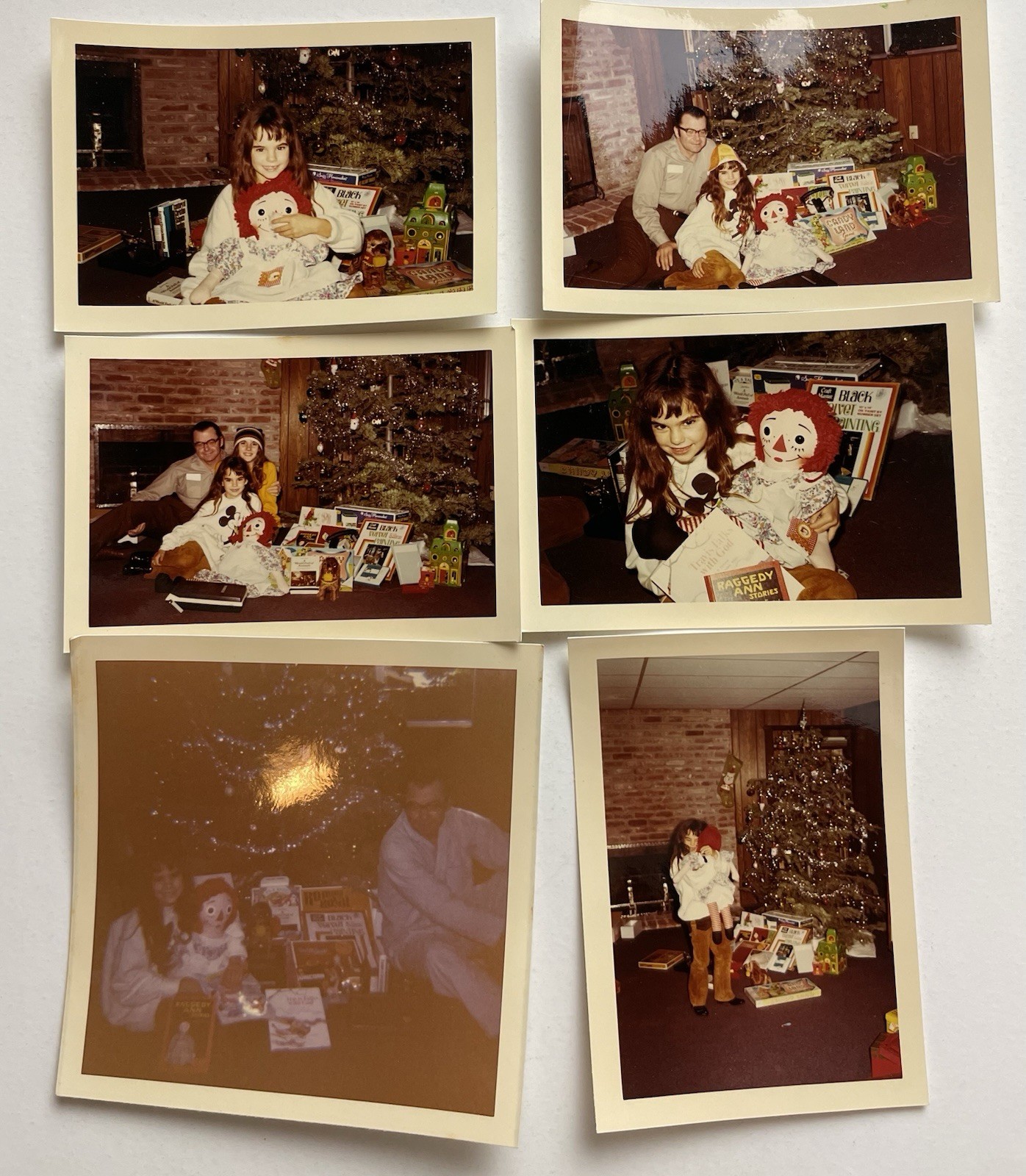 1971 Raggedy Ann Doll & Book Christmas Snapshot photos
