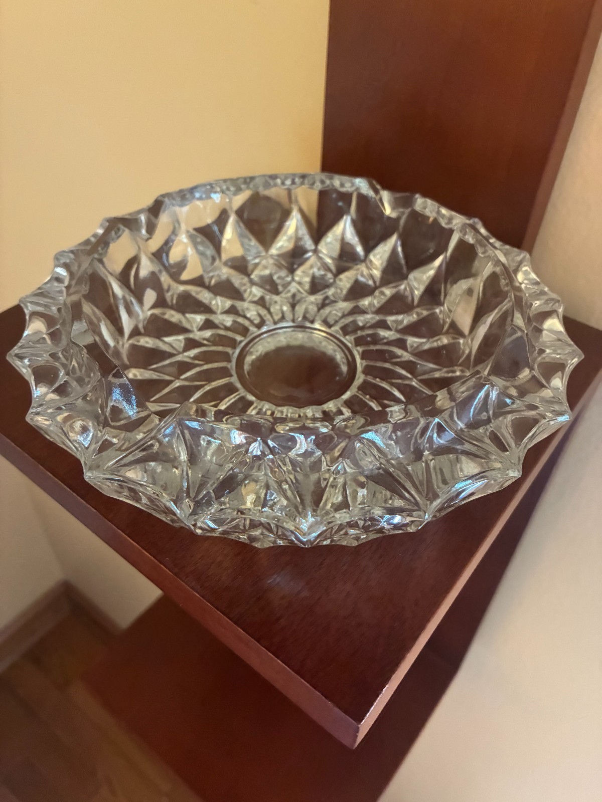 Vintage Clear Glass Ashtray 7