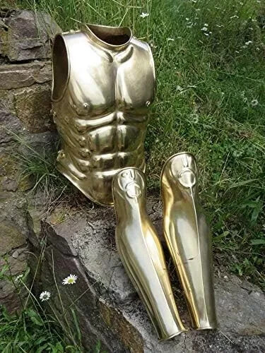 Medieval Brass Knight Roman Musculata Muscle Armor Cuirass Warrior Chest Armour