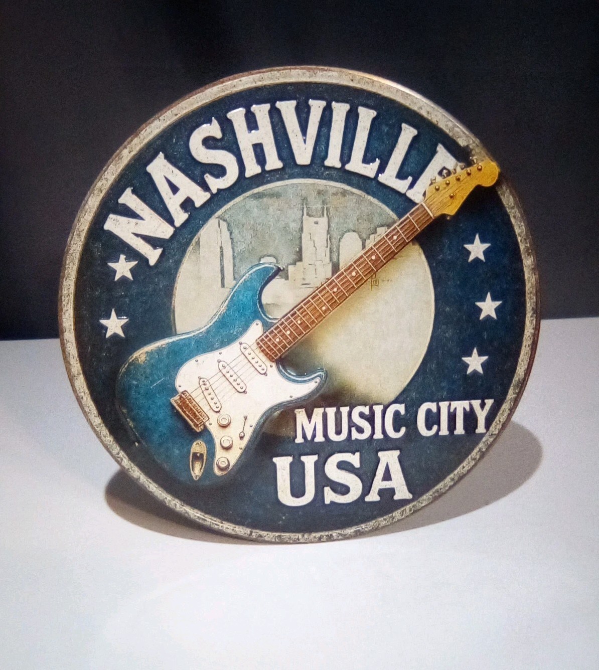 Nashville Music City USA Metal Tin Sign, 12\