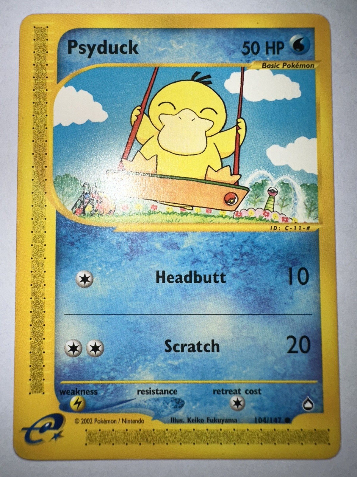 Psyduck 104/147 Aquapolis Non Holo Pokemon TCG 2002 WoTC NM