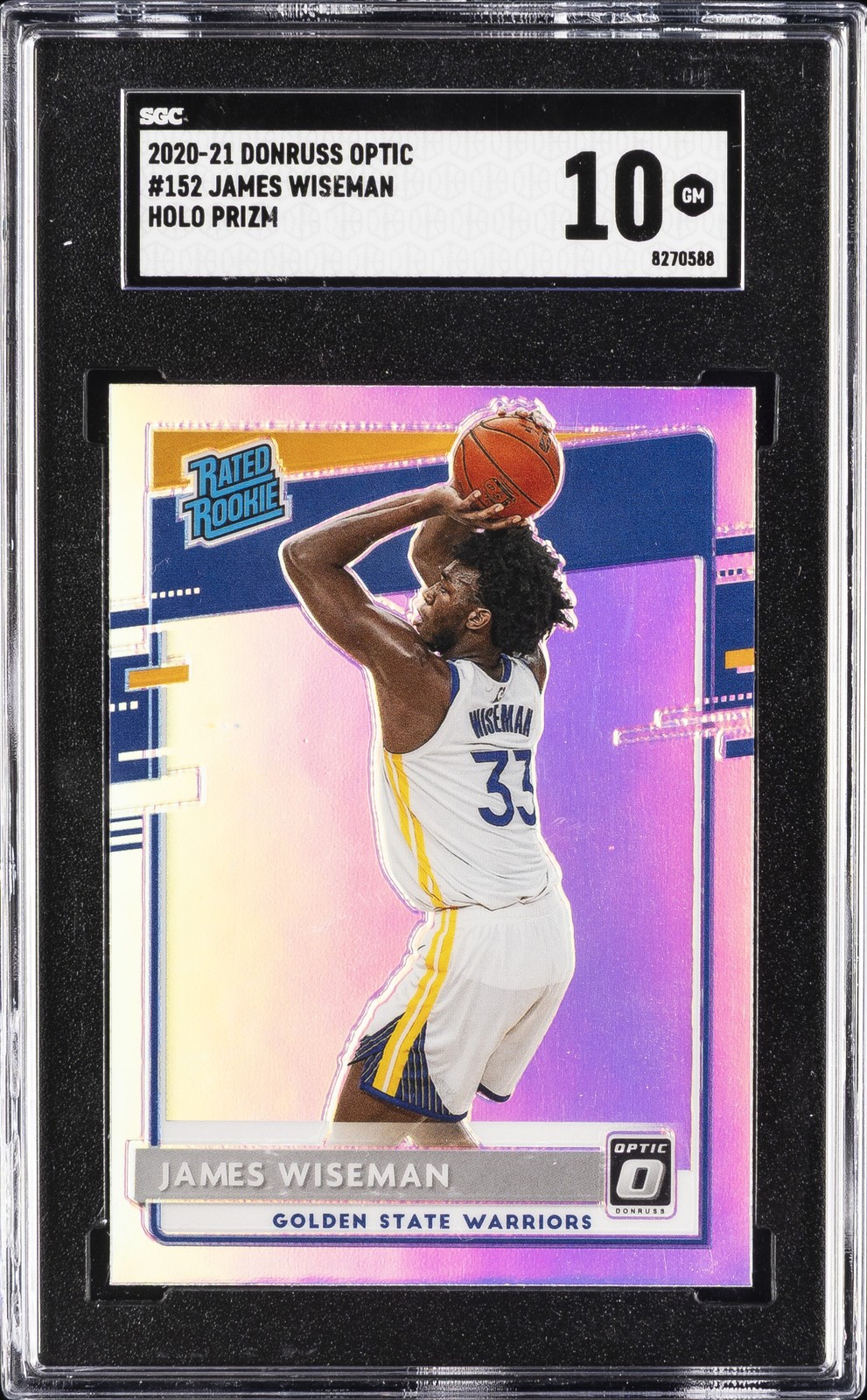 2020-21 DONRUSS OPTIC HOLO PRIZM #152 JAMES WISEMAN SGC 10 GM