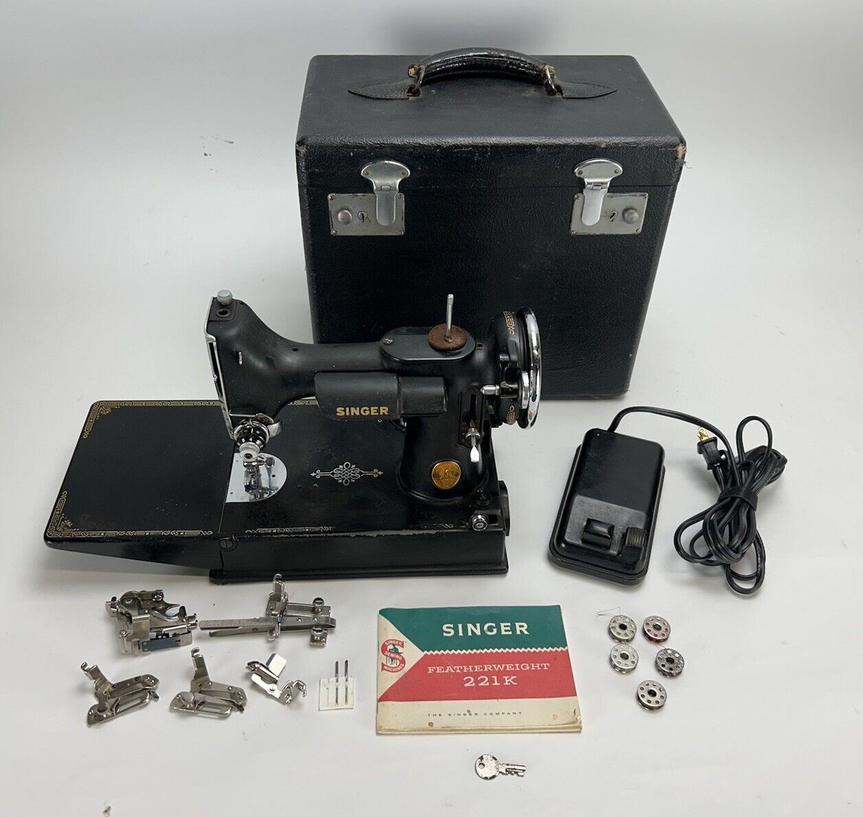 1941 Singer Featherweight 221 Portable Sewing Machine