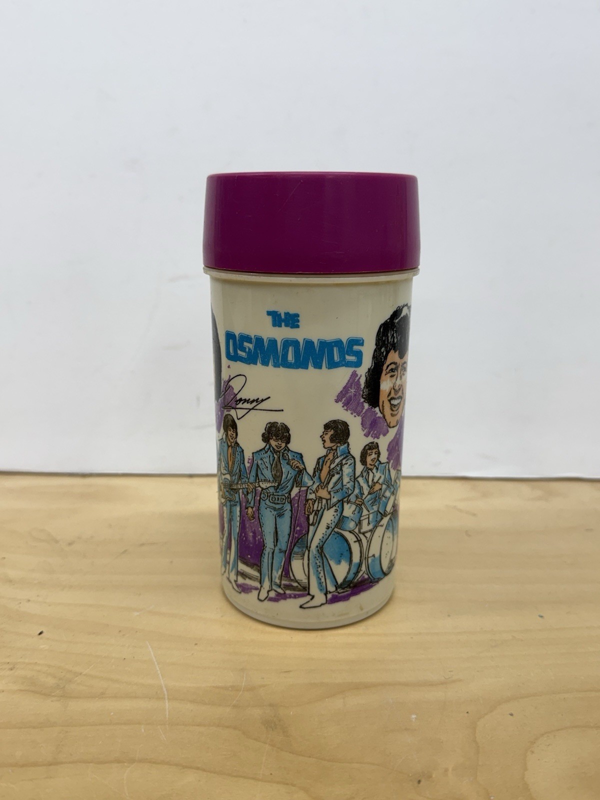Vtg 1973 THE OSMONDS Plastic Lunch Box ALADDIN THERMOS Donny TV Nice
