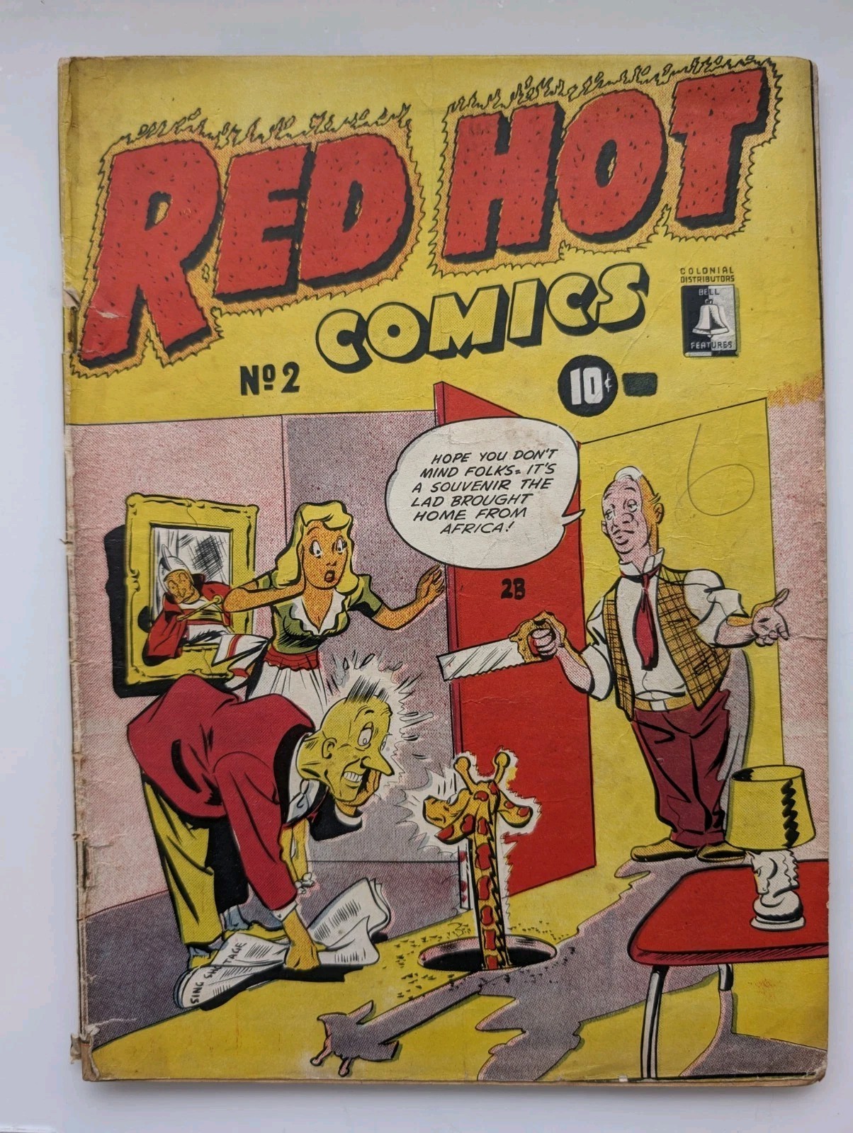 Red Hot Comics 2 Canadian White Golden Age Bell Features 1946 Ultra Rare