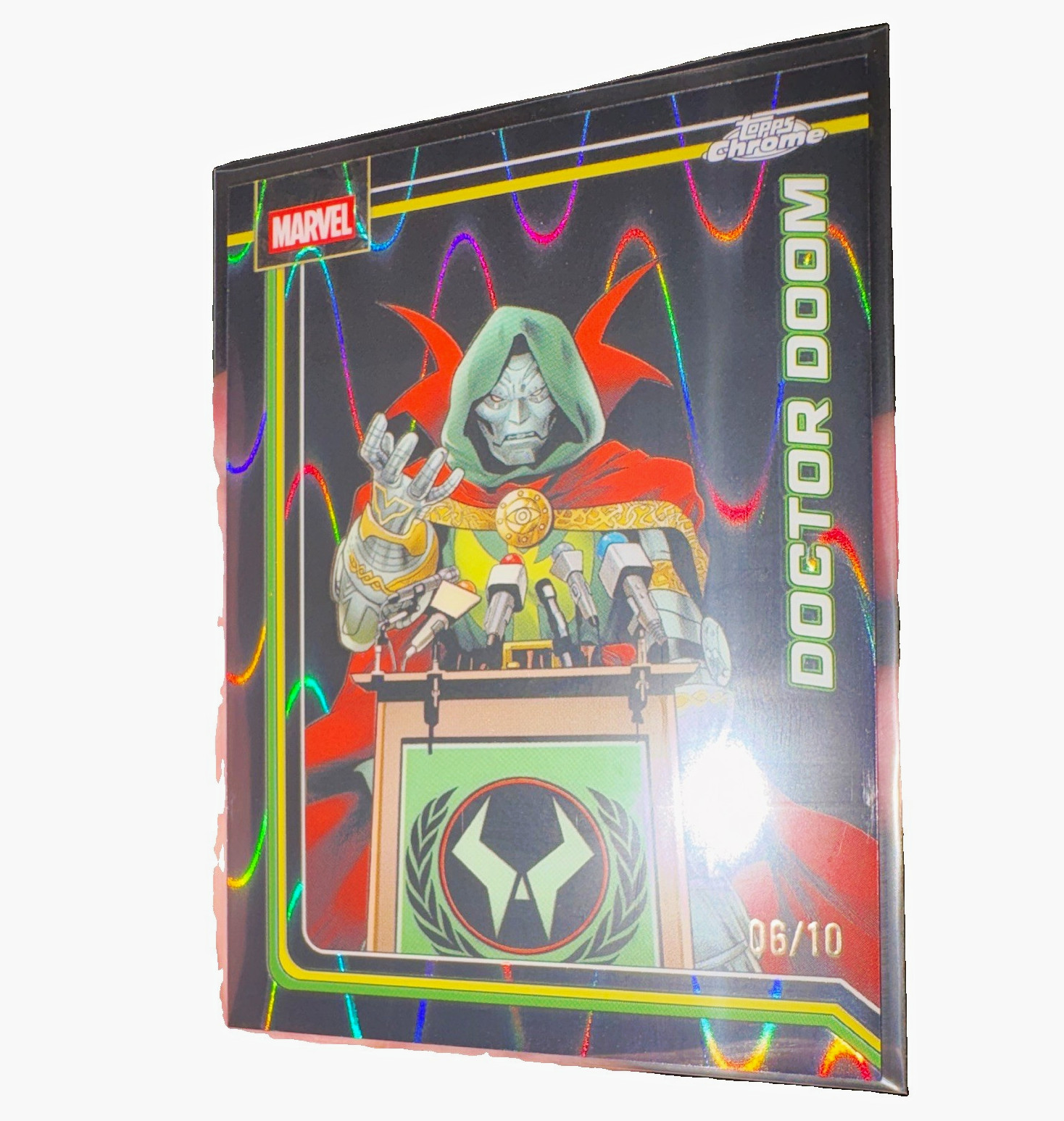 2026 Topps Chrome Marvel Doctor Doom #028 Serial Numbered 06/10 BLACK RAY WAVE
