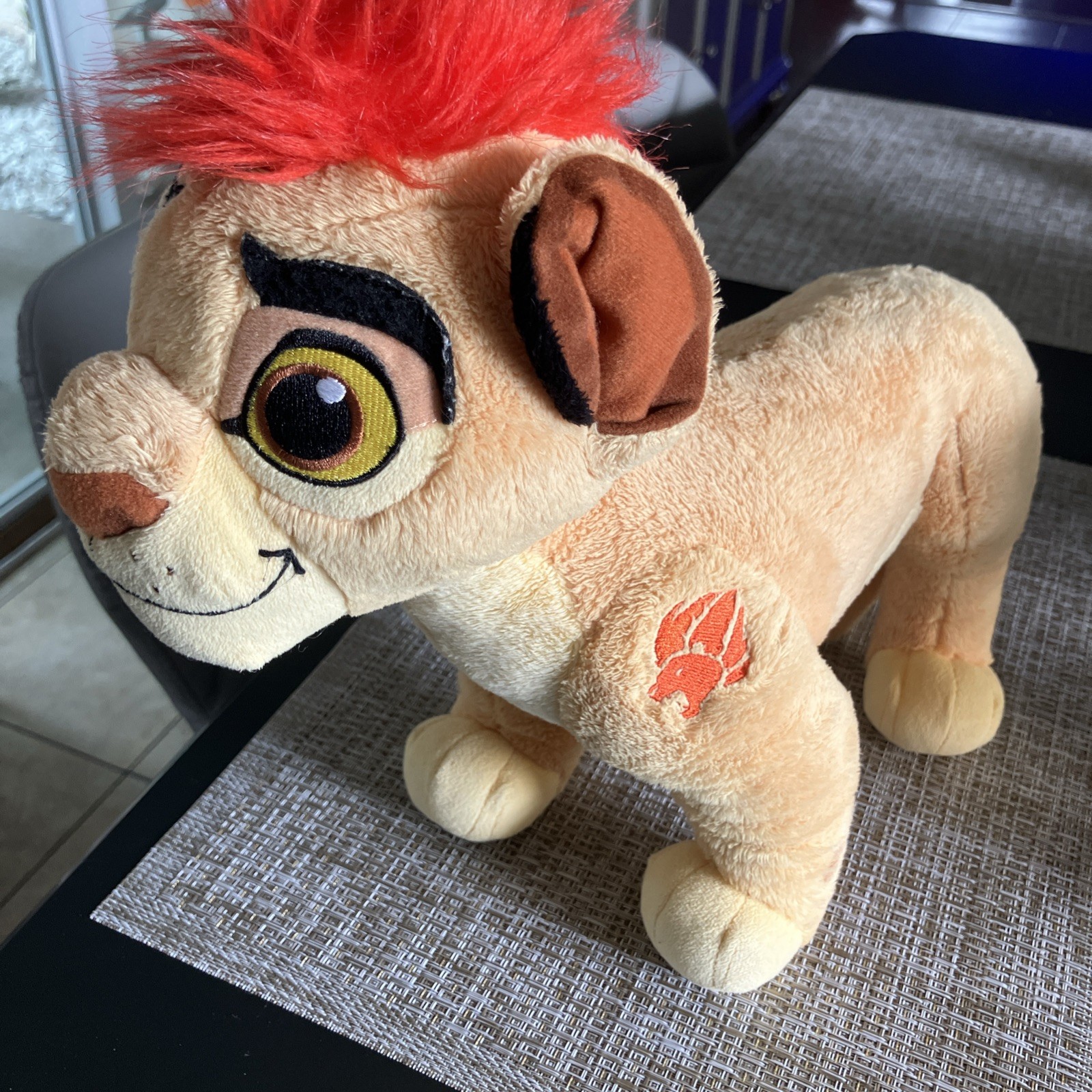 Rare Lion Guard Kion Large Plush 12in Long W/o Tail, 12in Tall