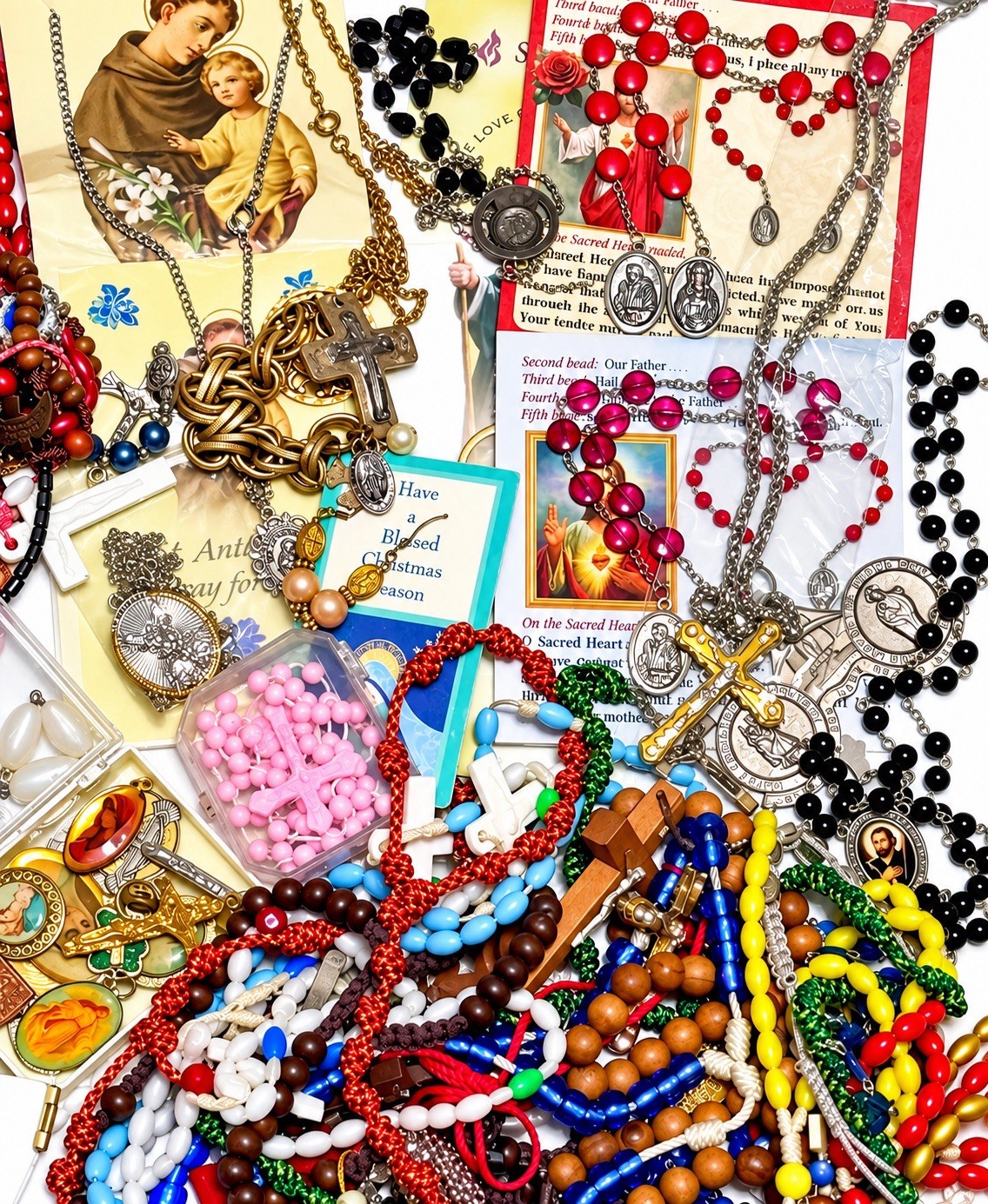 Catholic Jewelry & Accessories Crucifix Rosary Pendants Medallions Bracelets