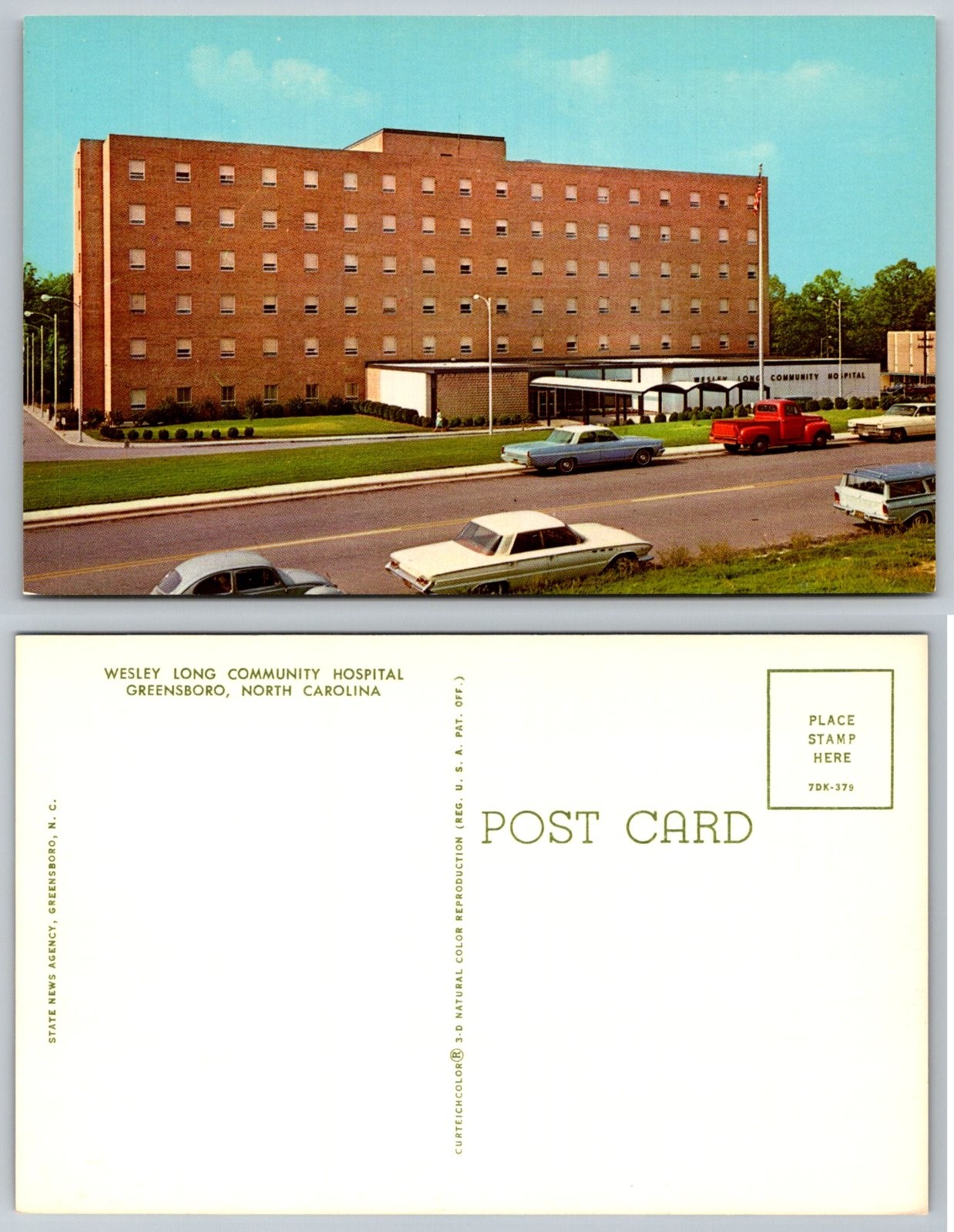 Wesley Long Community Hospital Greensboro North Carolina Cars Curt Postcard Wesley Long Community Hospital Greensboro North Carolina Cars Curt Postcard