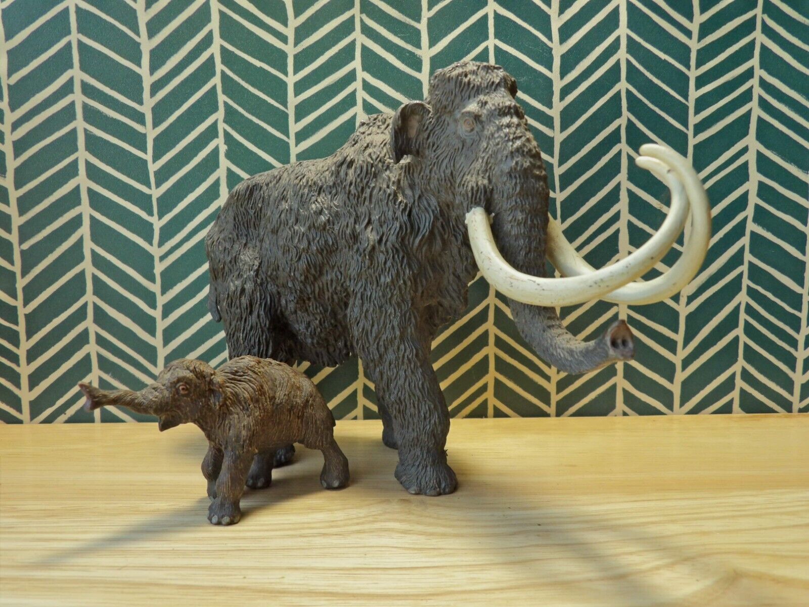 Carnegie Collection Wooly Mammoth with Safari Ltd Calf