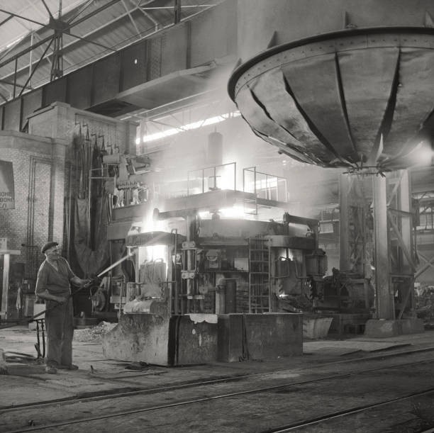 Worker in a steelworks Terni 1960 Historic 1960s Old Photo