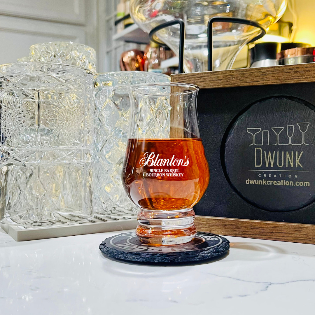 Custom Engraved Blanton's Single Barrel Premium Tasting Glass – 8 oz Tulip