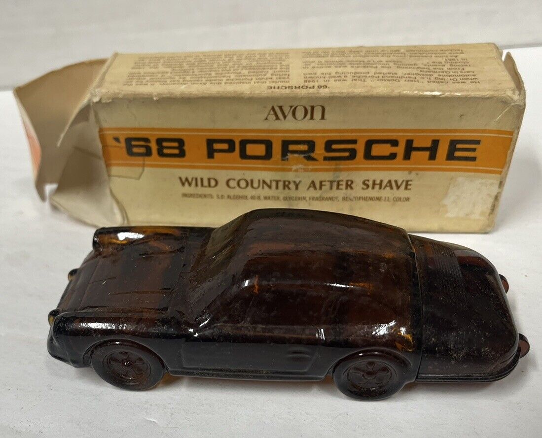 Avon ‘68 Porsche Wild Country After Shave 2 oz  Full w/Box Vintage