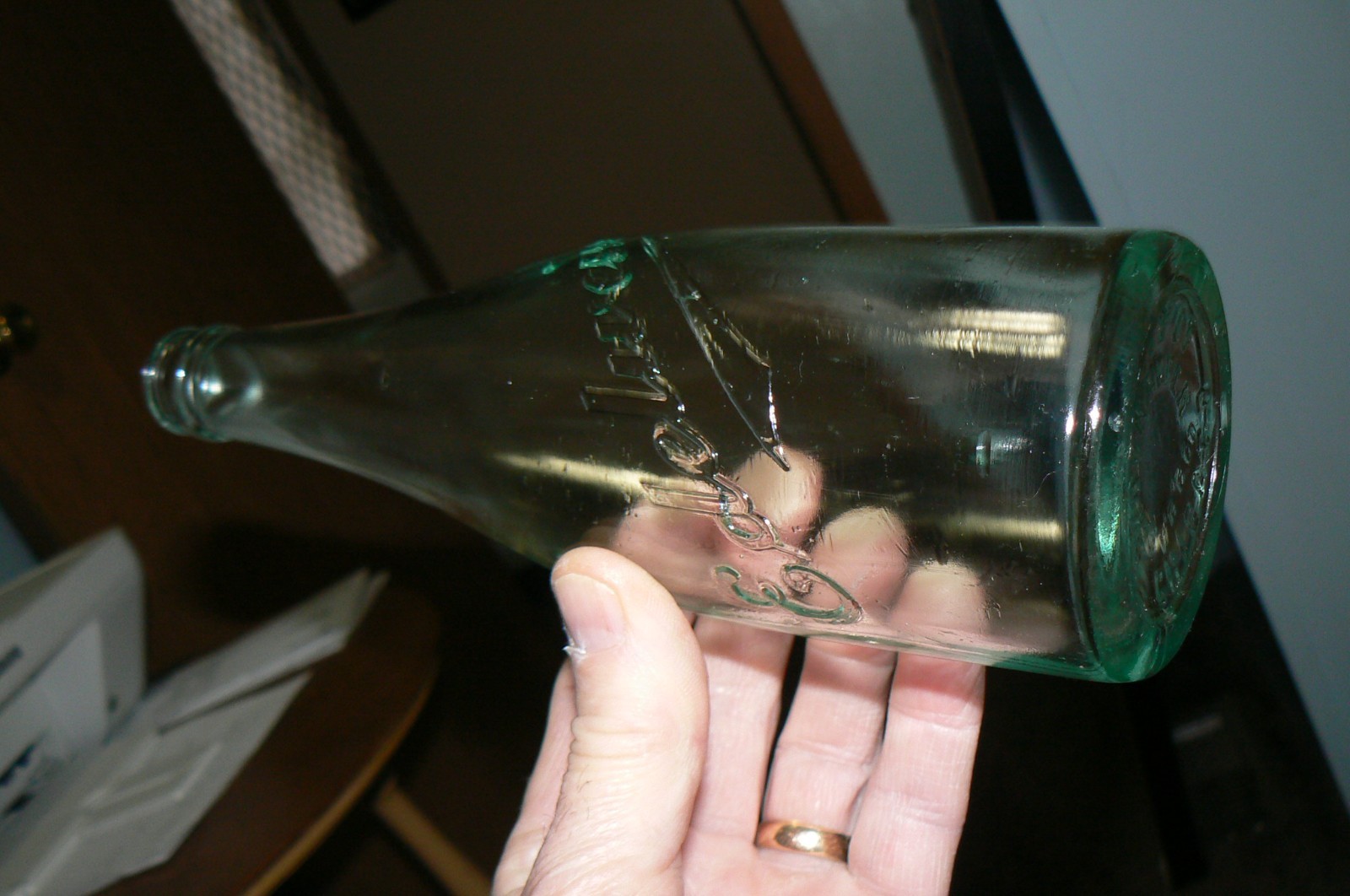 1912 Vintage BEER BOTTLE Edelweiss Schoenhofen B.R.G.CO Glass Bottle Chicago