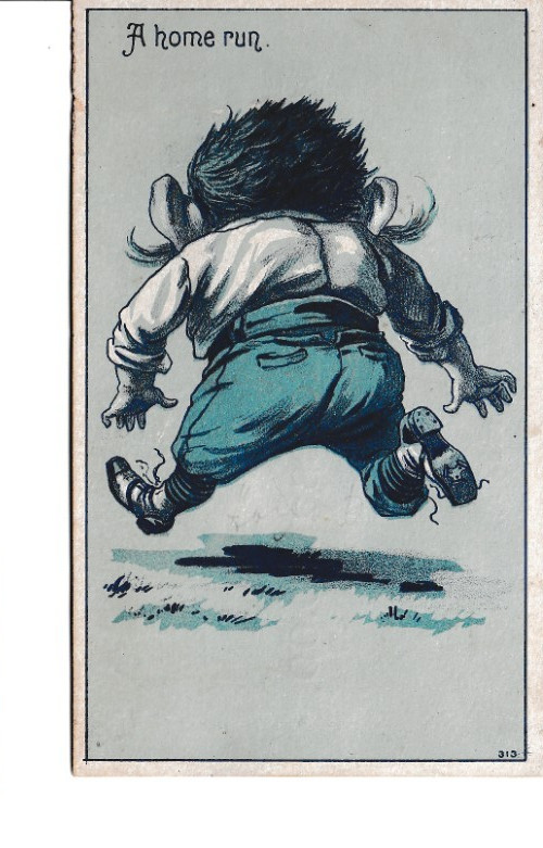Antique Original 1880s Baseball Trade Card A Home Run Antique Original 1880s Baseball Trade Card A Home Run