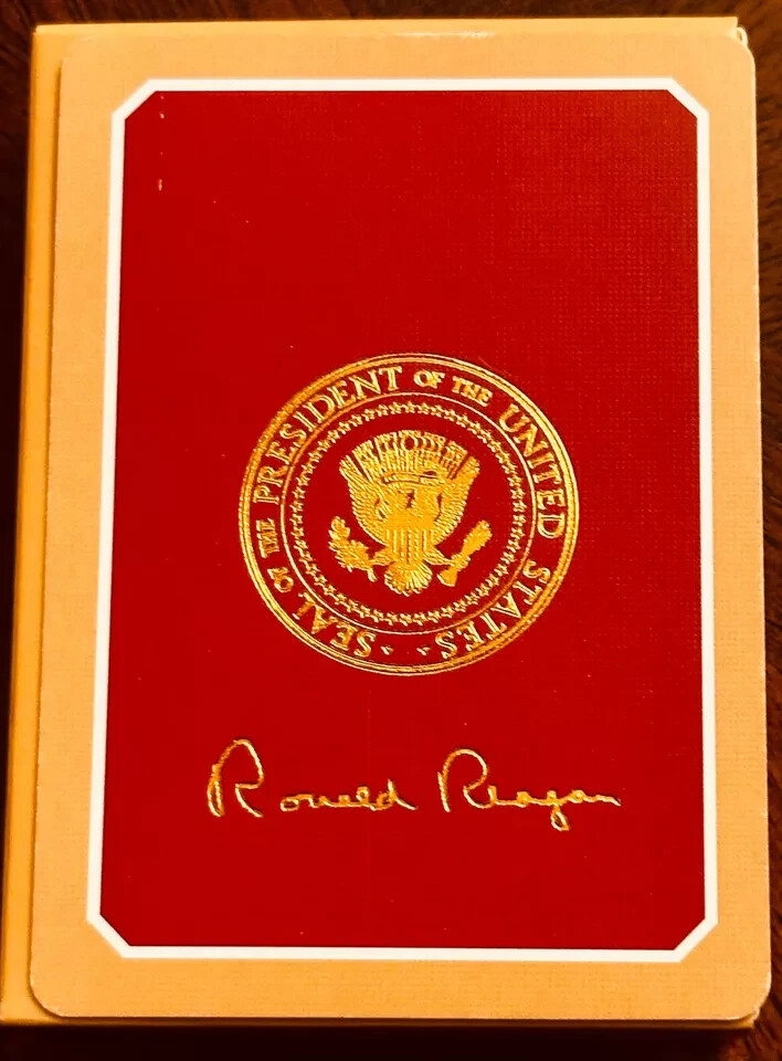 The US President Ronald Reagan Signature Presidential Seal VVIP Playing Cards