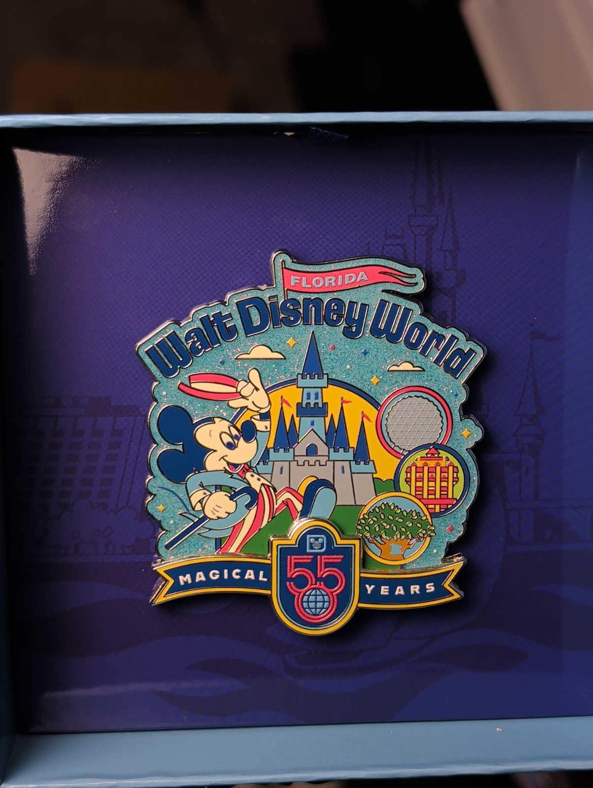 Walt Disney World 55th Anniversary Mickey Mouse Castle Mini  Jumbo Pin LE 5000