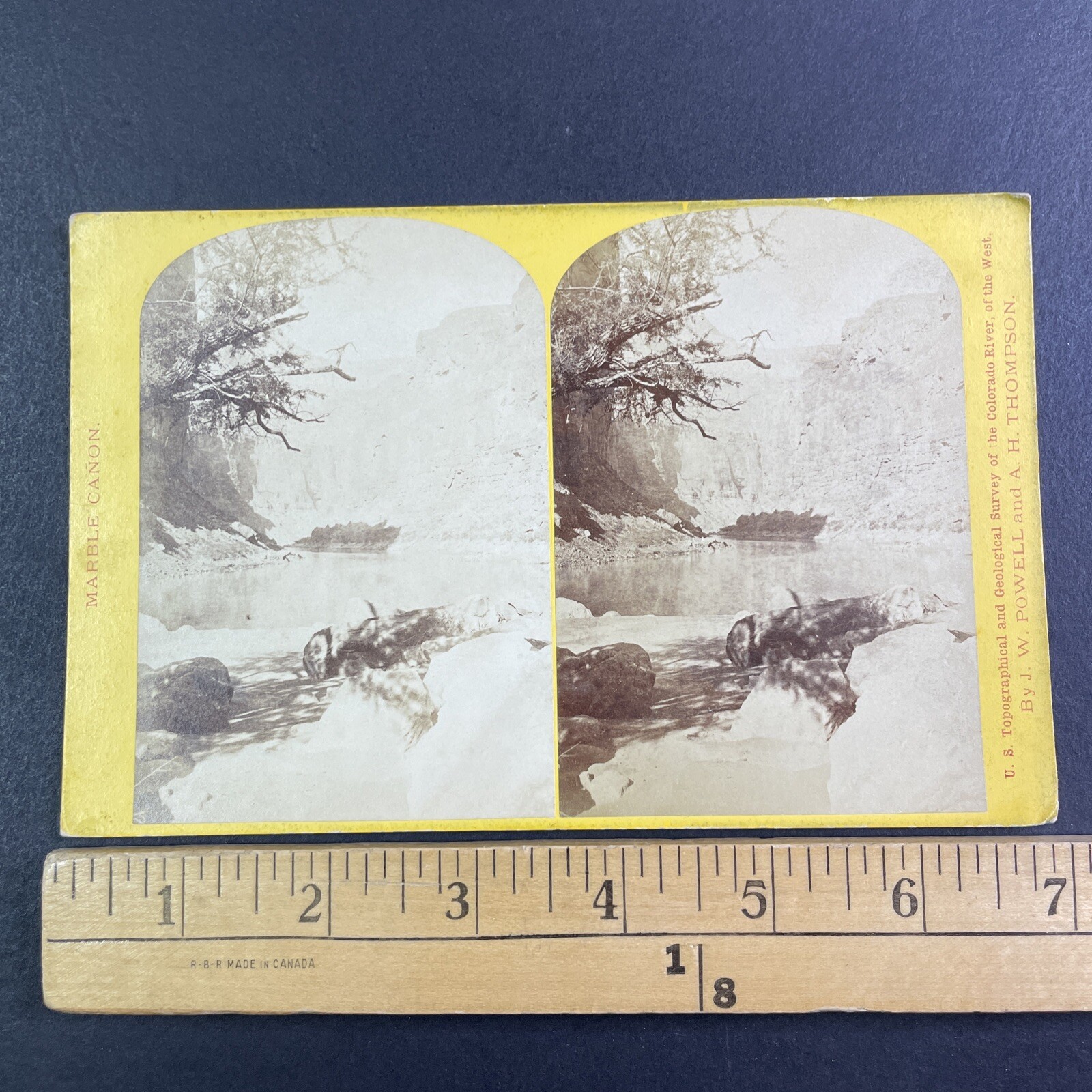 Marble Canyon Utah Stereoview Powell Survey J.K. Hillers c1874 Colorado River Marble Canyon Utah Stereoview Powell Survey J.K. Hillers c1874 Colorado River