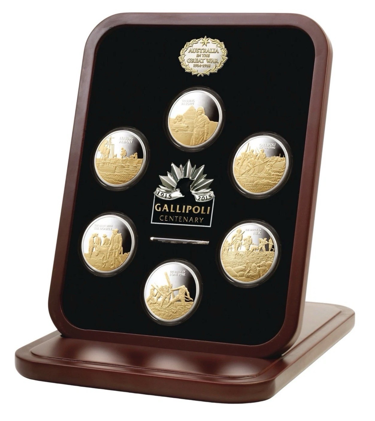 Sands of Gallipoli Centenary Ltd ed Medallion Set-2500 Made-Genuine Sands Includ