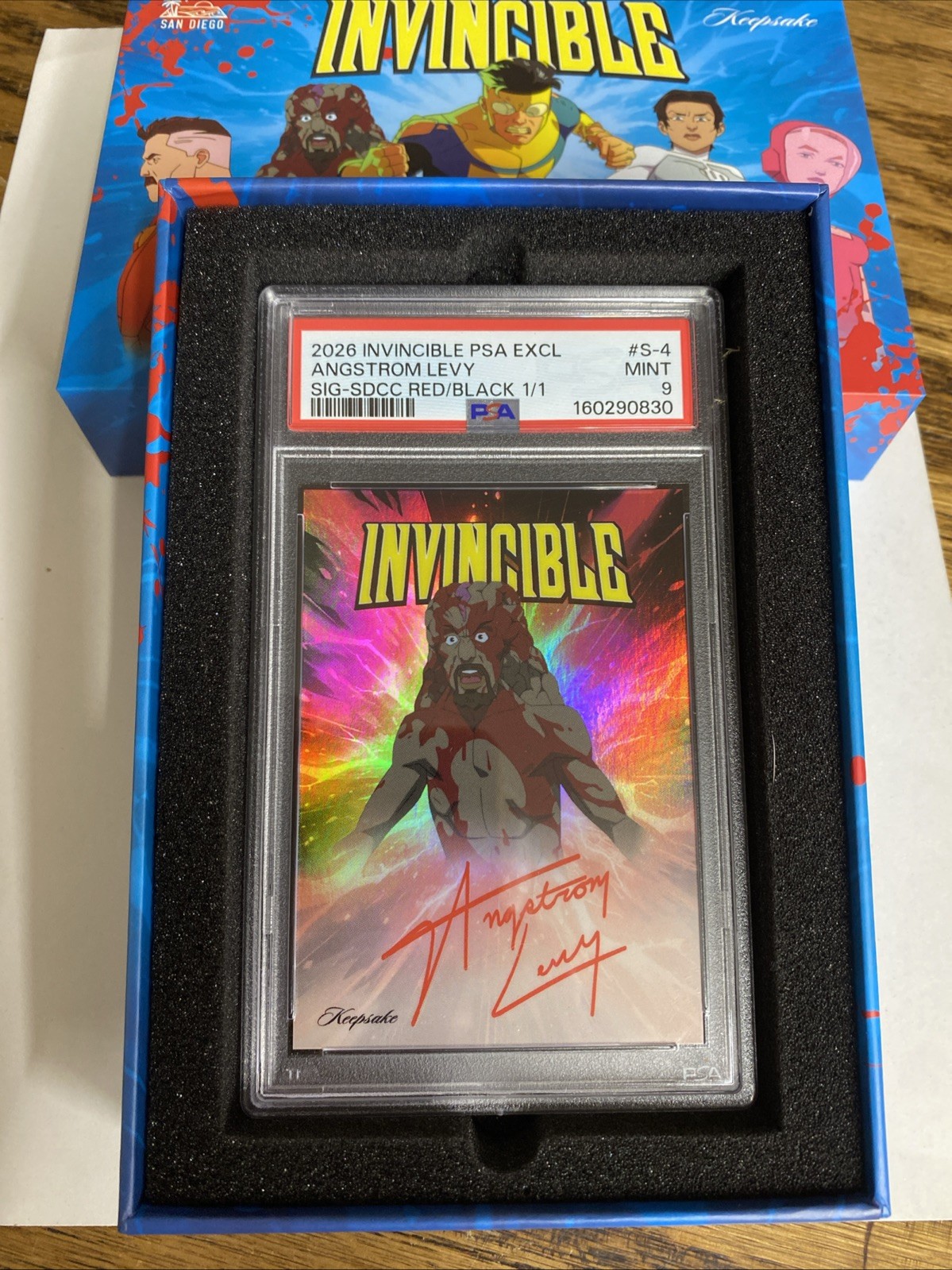 SDCC 2026 Invincible PSA Exclusive ANGSTROM LEVY RED/BLACK 1/1 PSA 9 MINT
