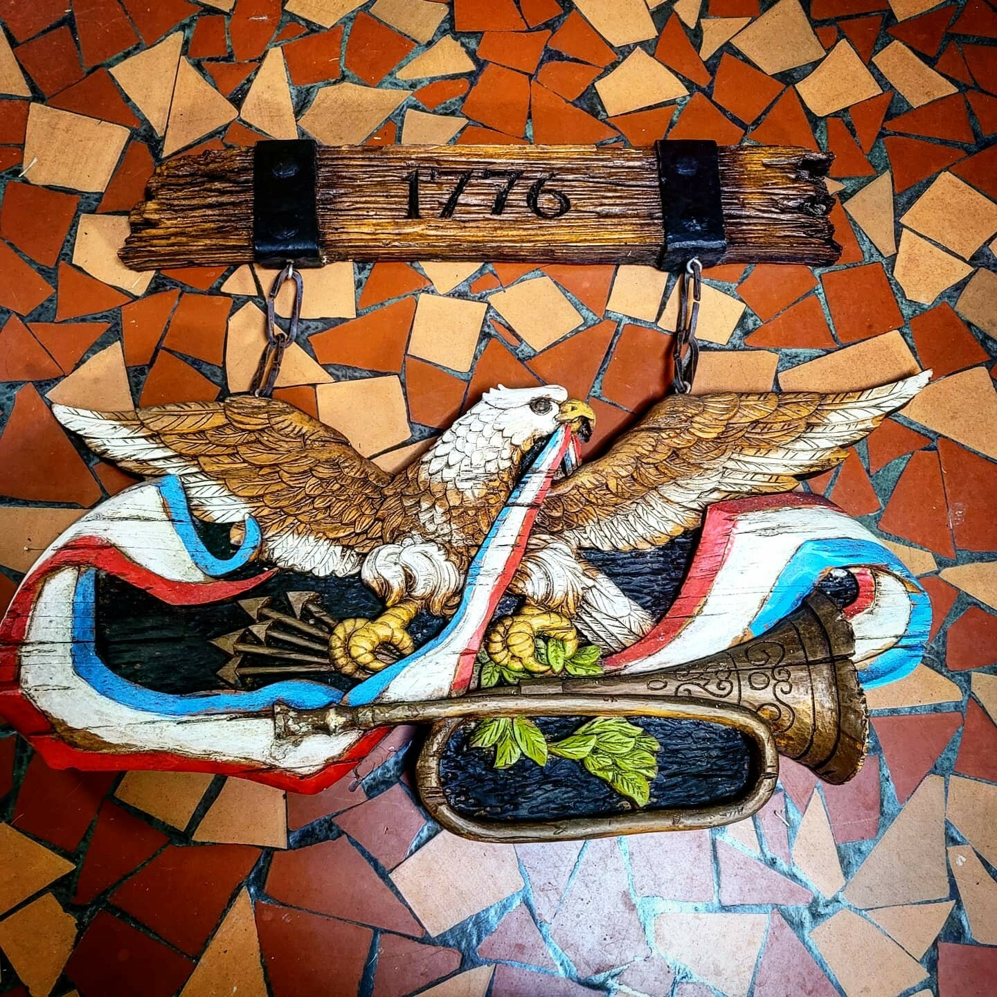 1969 Vanguard Studios Federal Eagle 3D Wall Plaque Large 36x29
