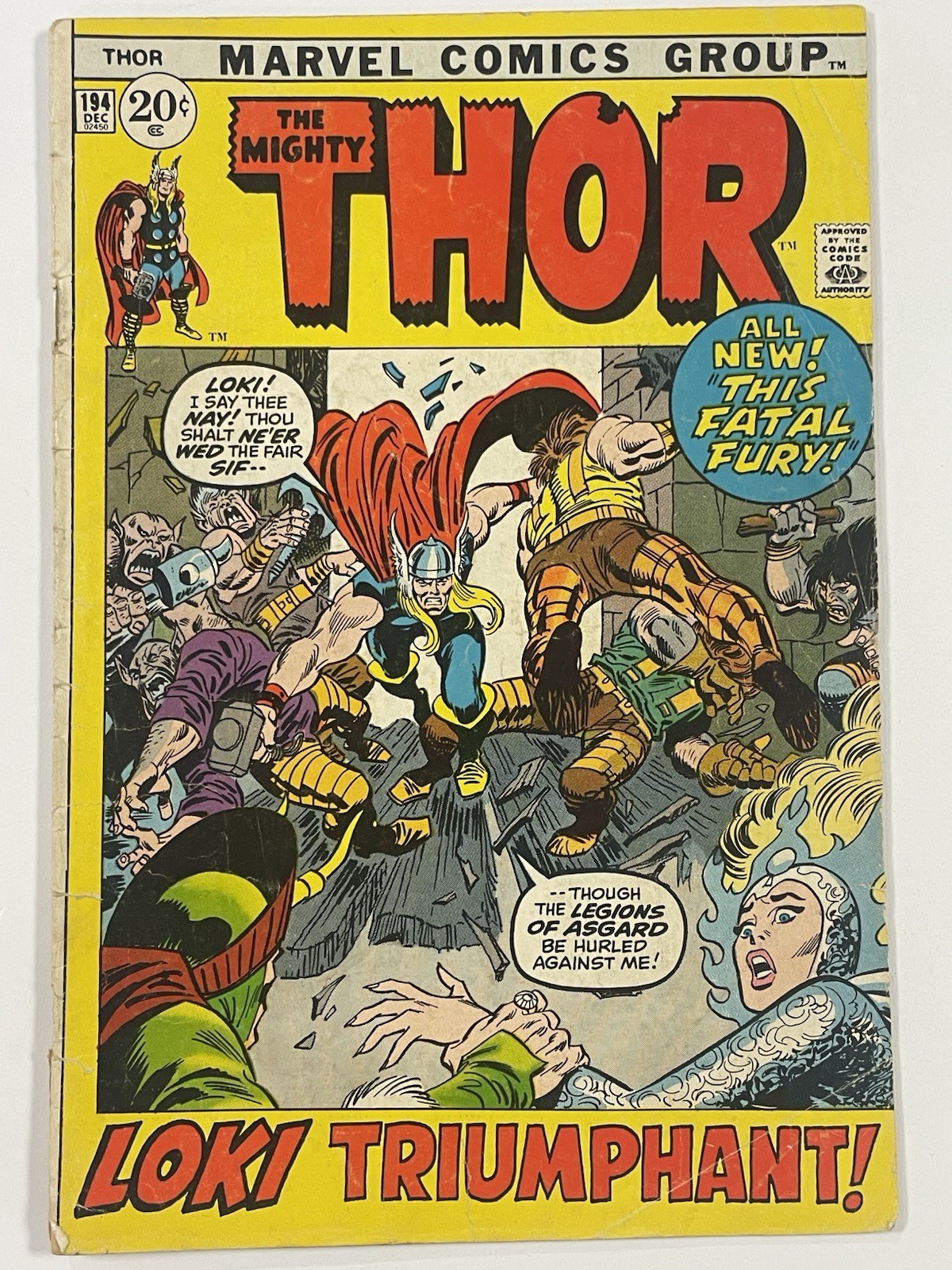 The Mighty Thor #194 (Marvel Comics December 1971) G / 2.0