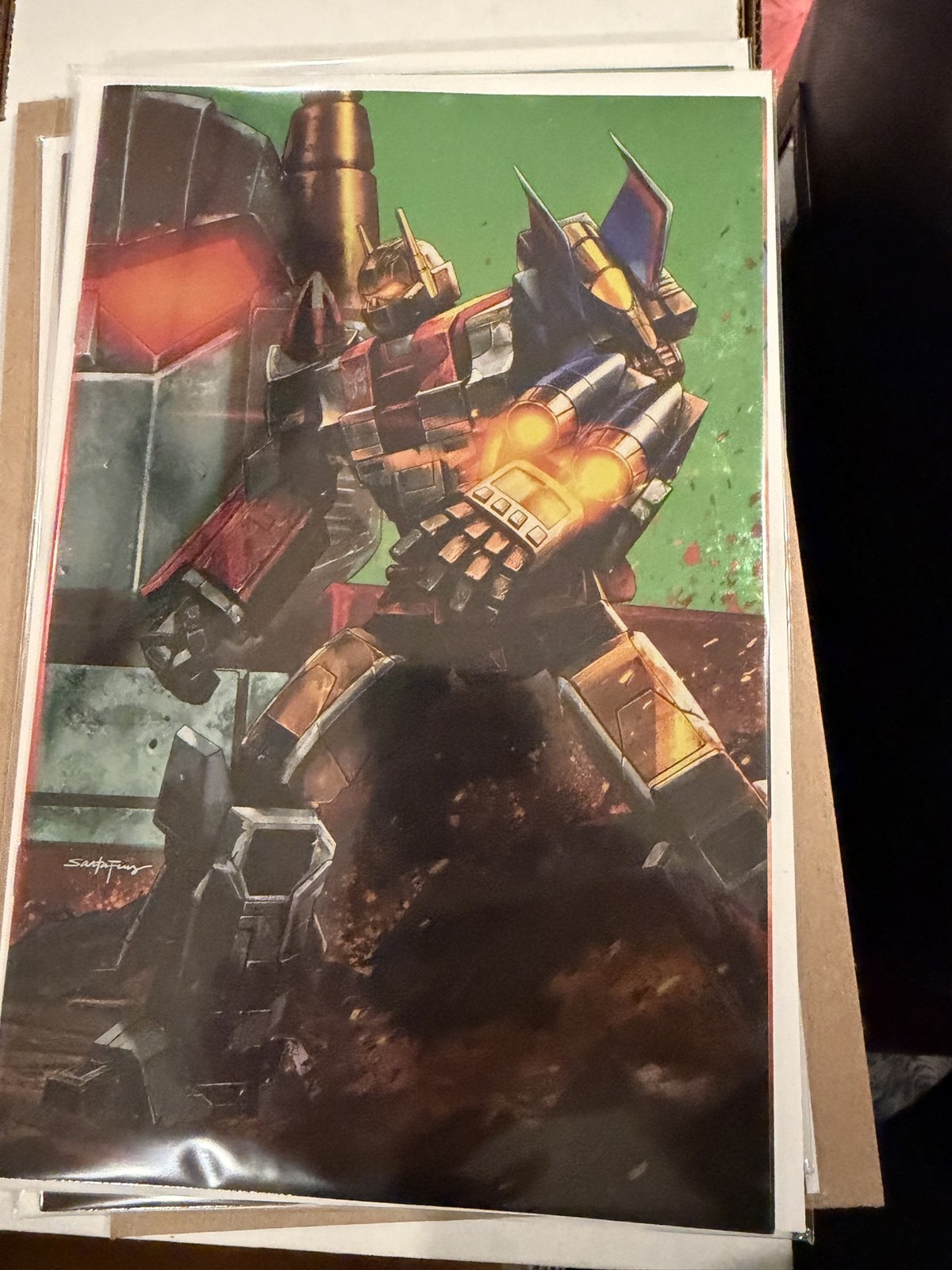 Transformers #36 Santa Fung Wraparound Foil Variant Pop Culture Comics Exclusive
