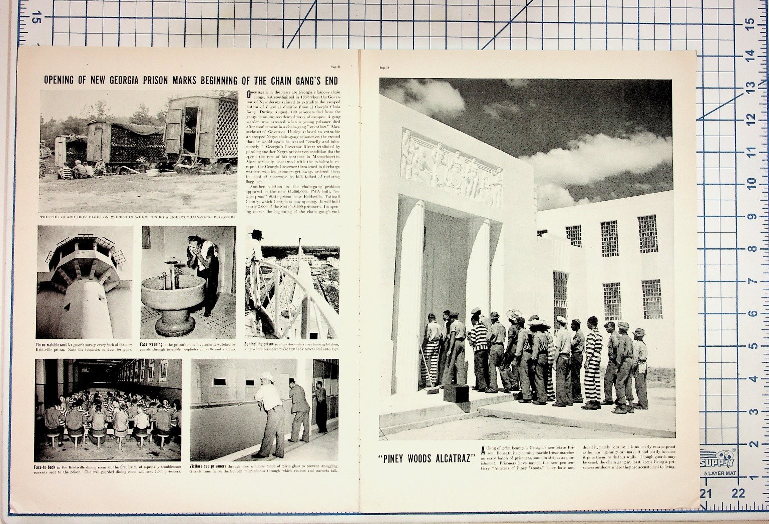 1938 Georgia Prison Chain Gang Article \