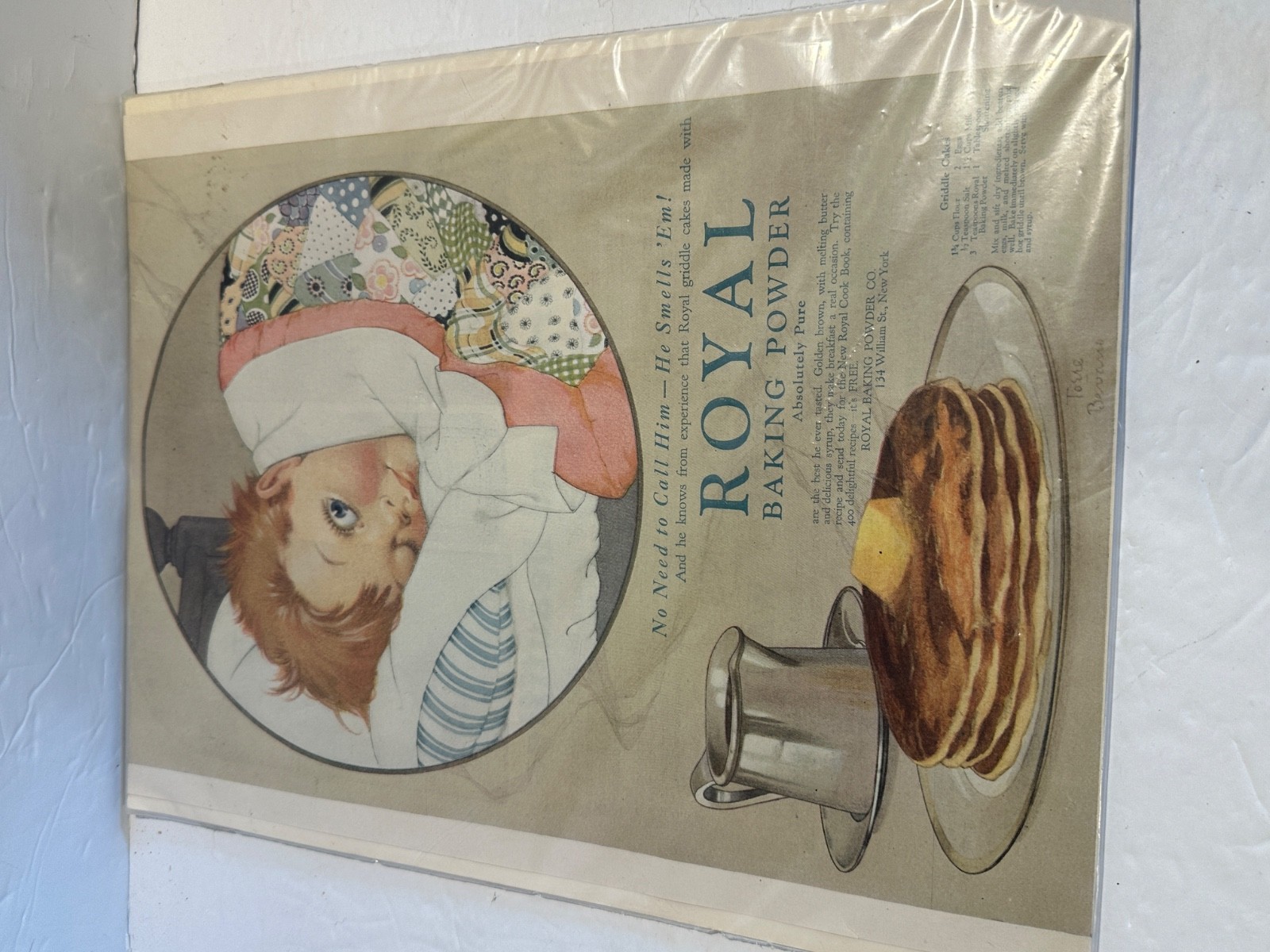 Vtg Nostalgic Royal Baking Powder Ad Display Paper Poster Vtg Nostalgic Royal Baking Powder Ad Display Paper Poster