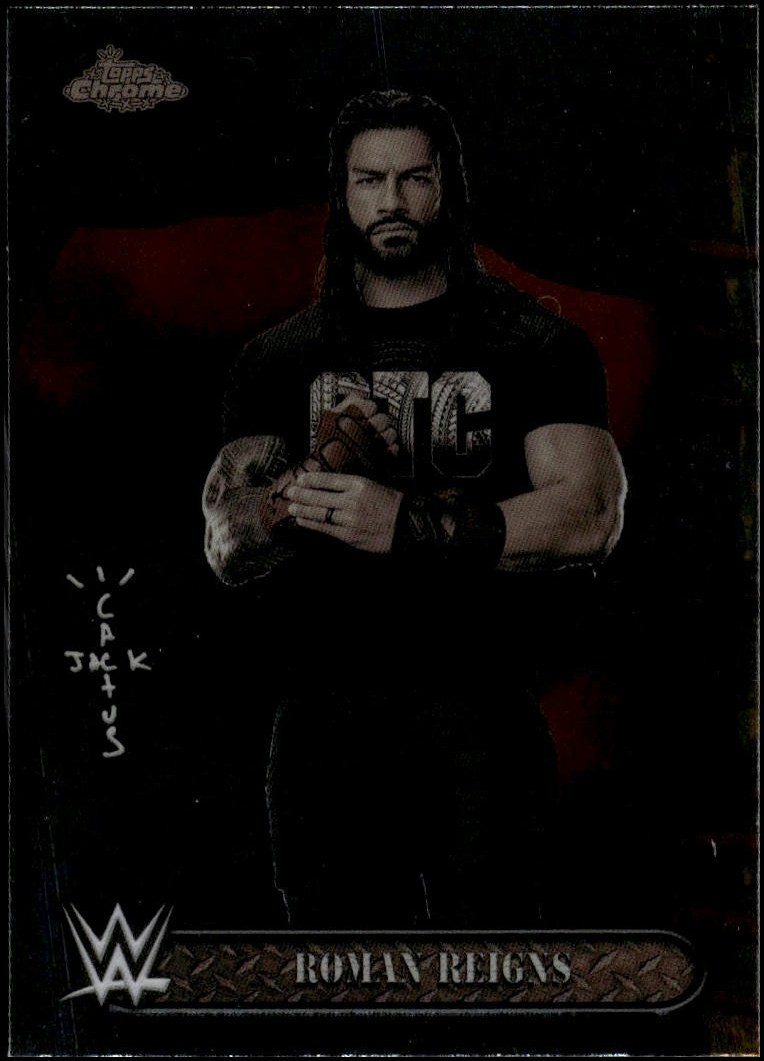 2025 Topps Chrome WWE x Cactus Jack Roman Reigns #25 Cactus Jack Refractor /41