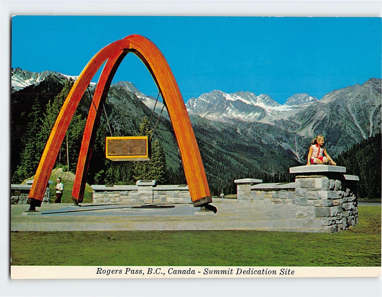 Postcard Summit Dedication Site Rogers Pass British Columbia Canada