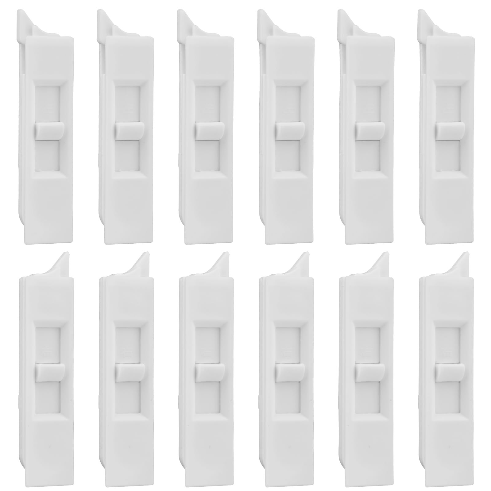 12 Pcs Window Tilt Latch Pairs Spring Loaded Sliding 12 Pcs, White