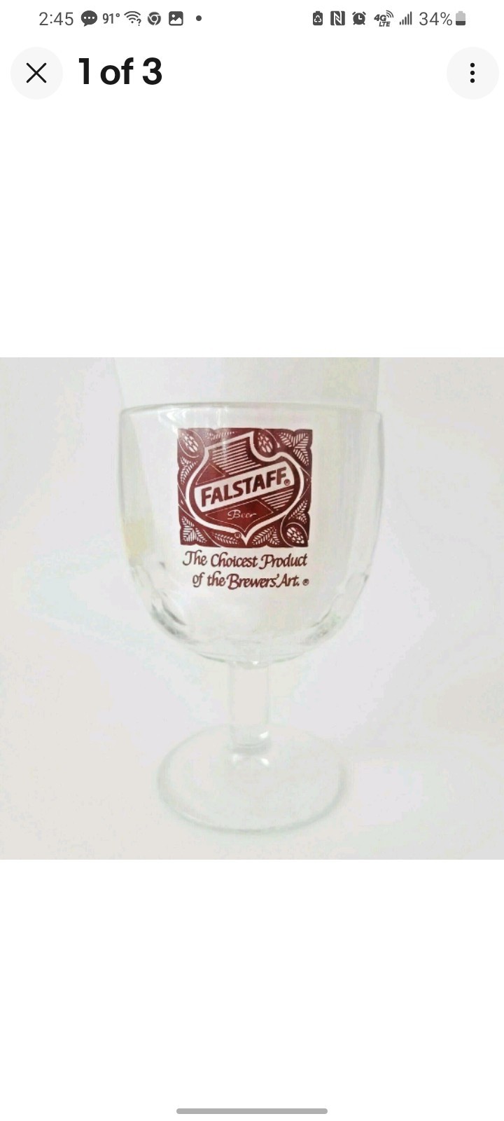 VINTAGE Flagstaff BEER GOBLET 