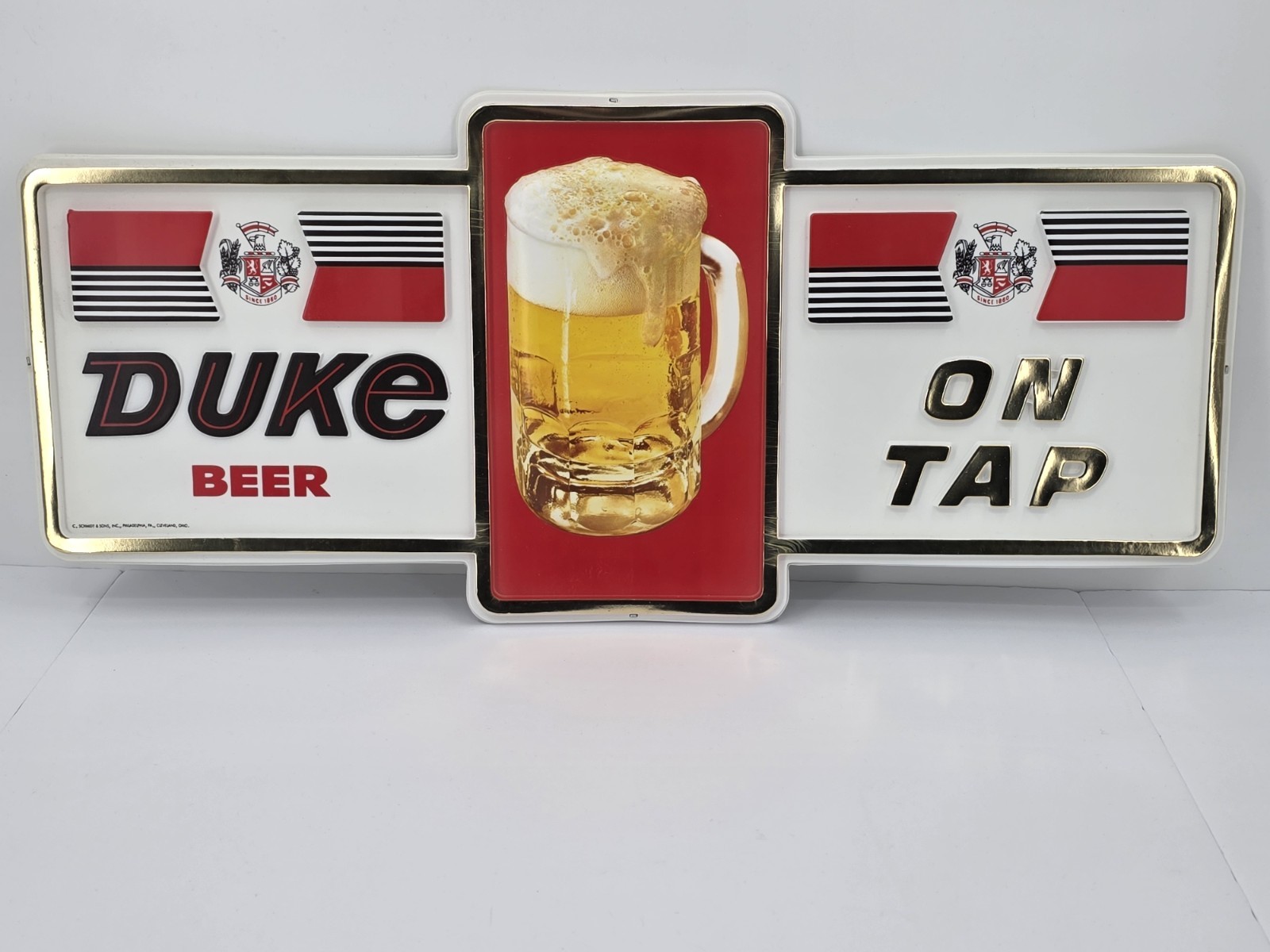 Vintage Duke Plastic Beer Sign