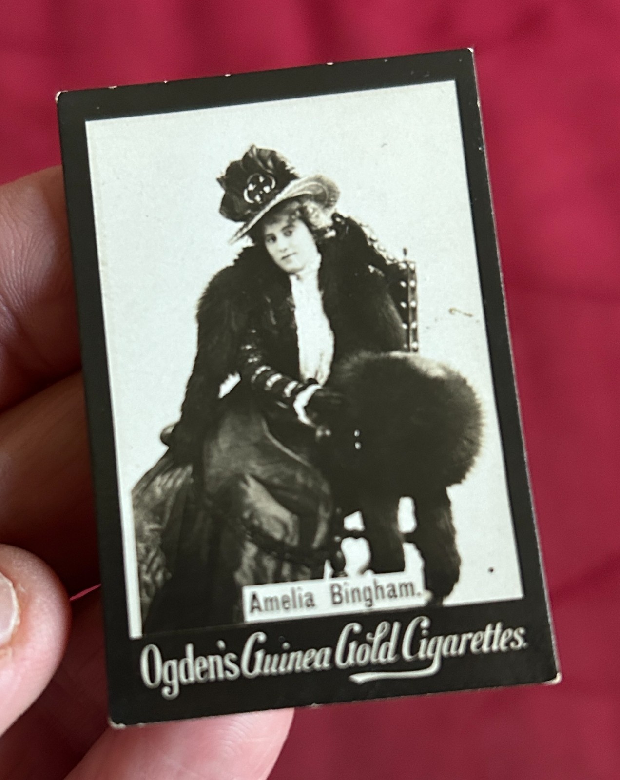 1894 Ogden\'s Guinea Gold Cigarettes Photograph Card Of Amelia Bingham