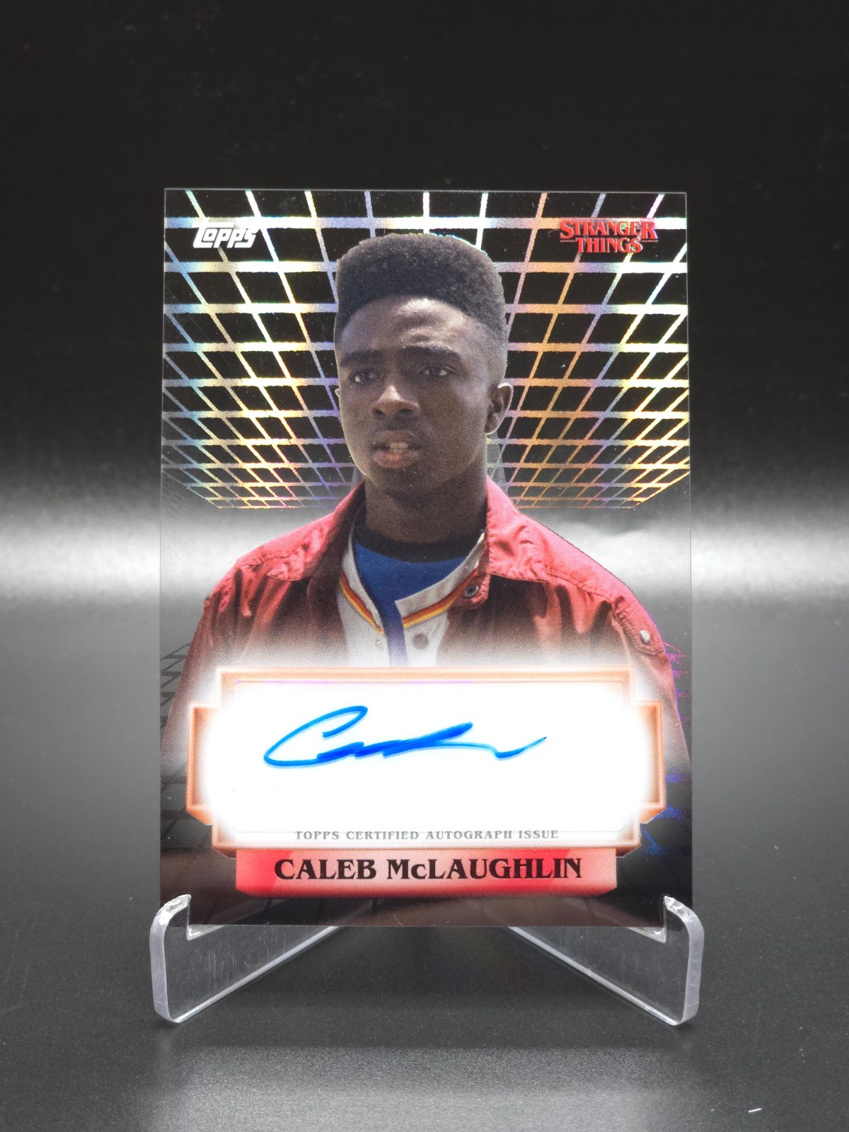 Caleb McLaughlin 2025 Topps Stranger Things High Tek Hawkins Lab Auto Base #A-CM