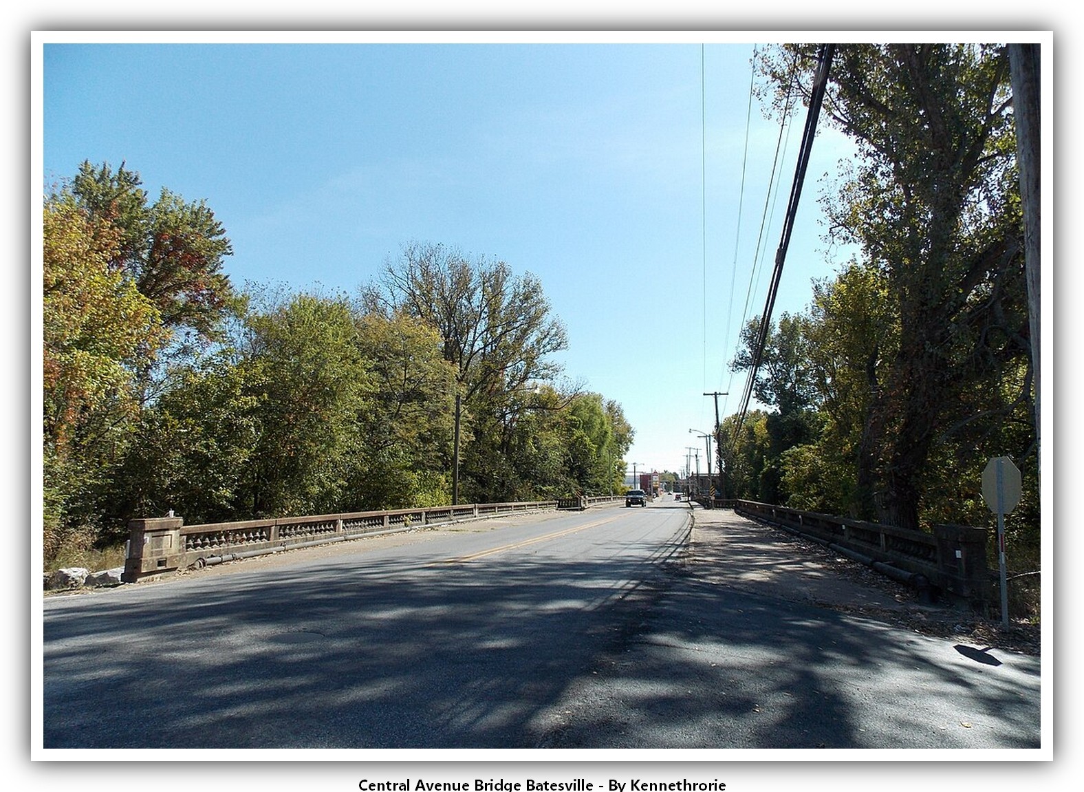 Central Avenue Bridge Batesville  Postcard
