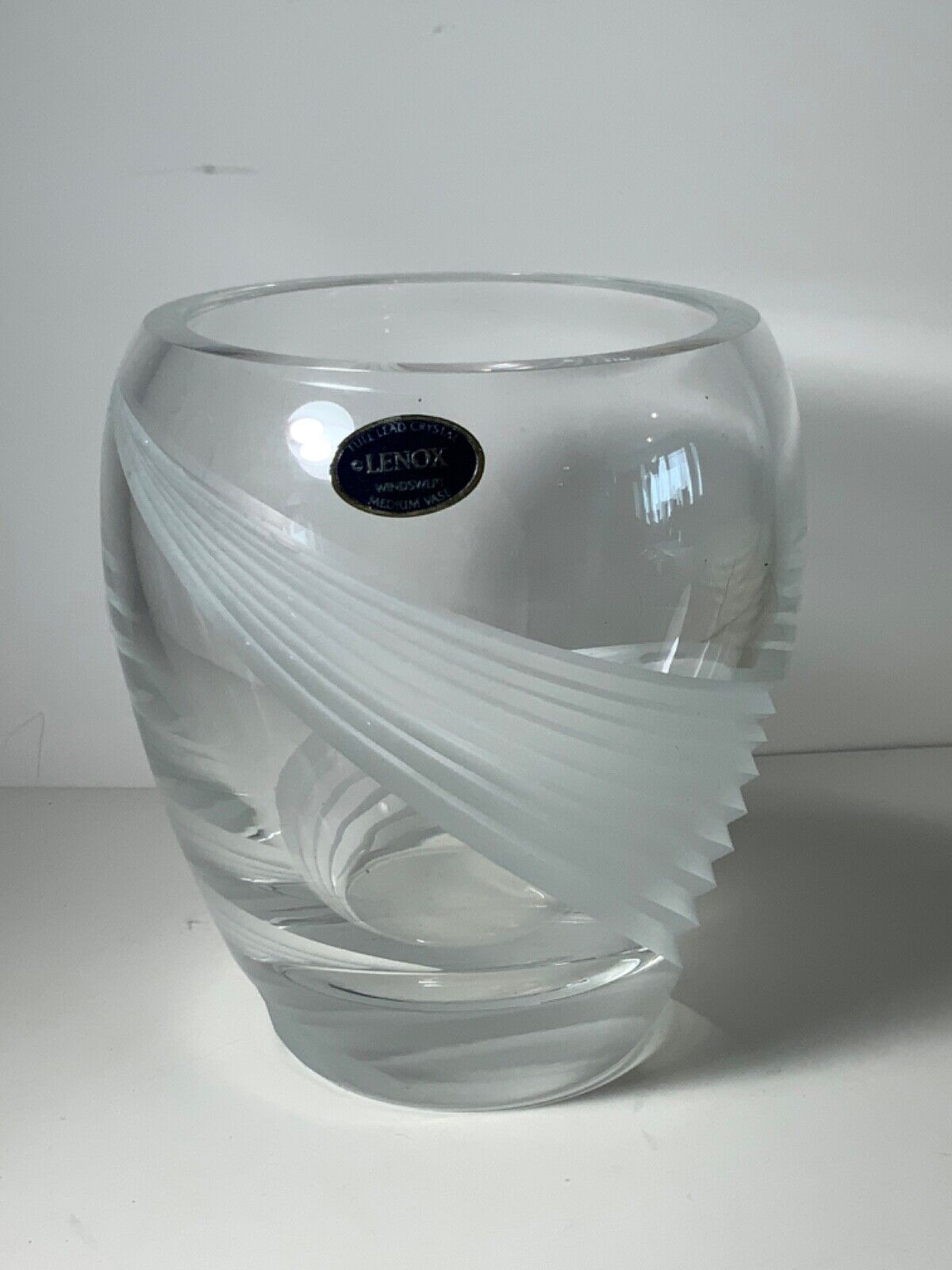 Lenox Windswept Lead Crystal Medium Vase 6 in.