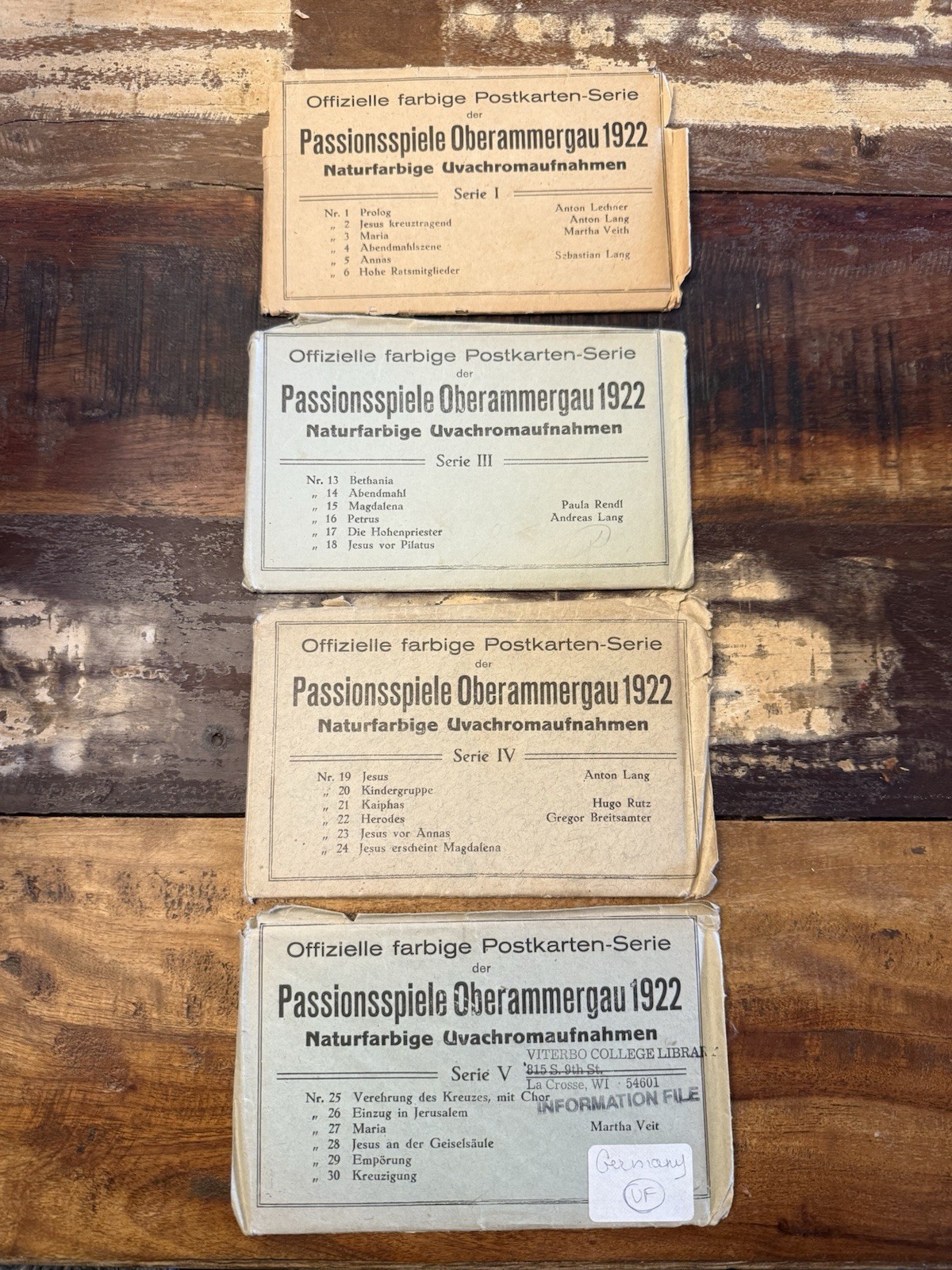 Passionsspiele Oberammergau  Germany Postcard Packs Series I.III,IV,V