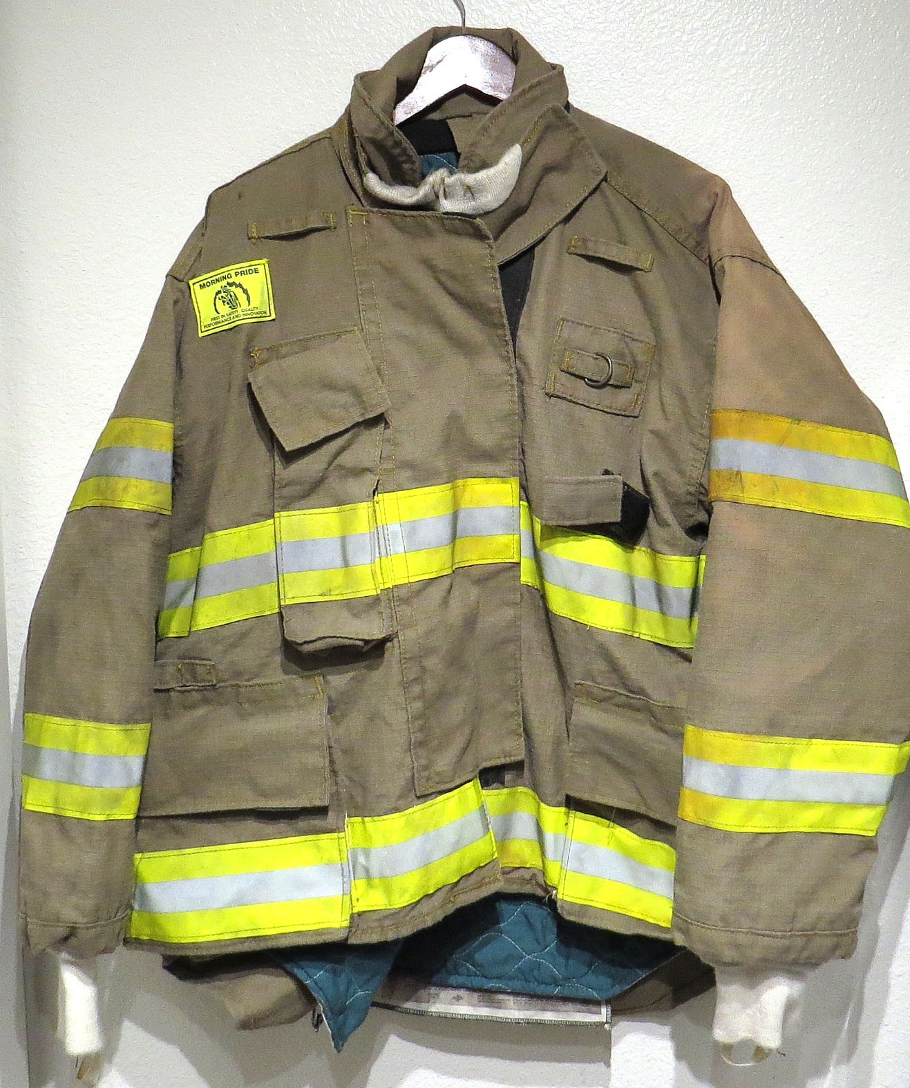 vtg Morning Pride TURNOUT BUNKER COAT sz 48 x 28 x 33 Nomex 2003 Fireman Aramid