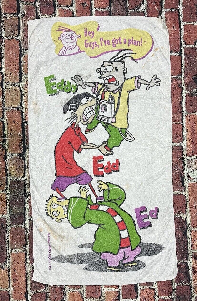 Vintage Ed, Edd, and Eddy Towel Cartoon Network 2001